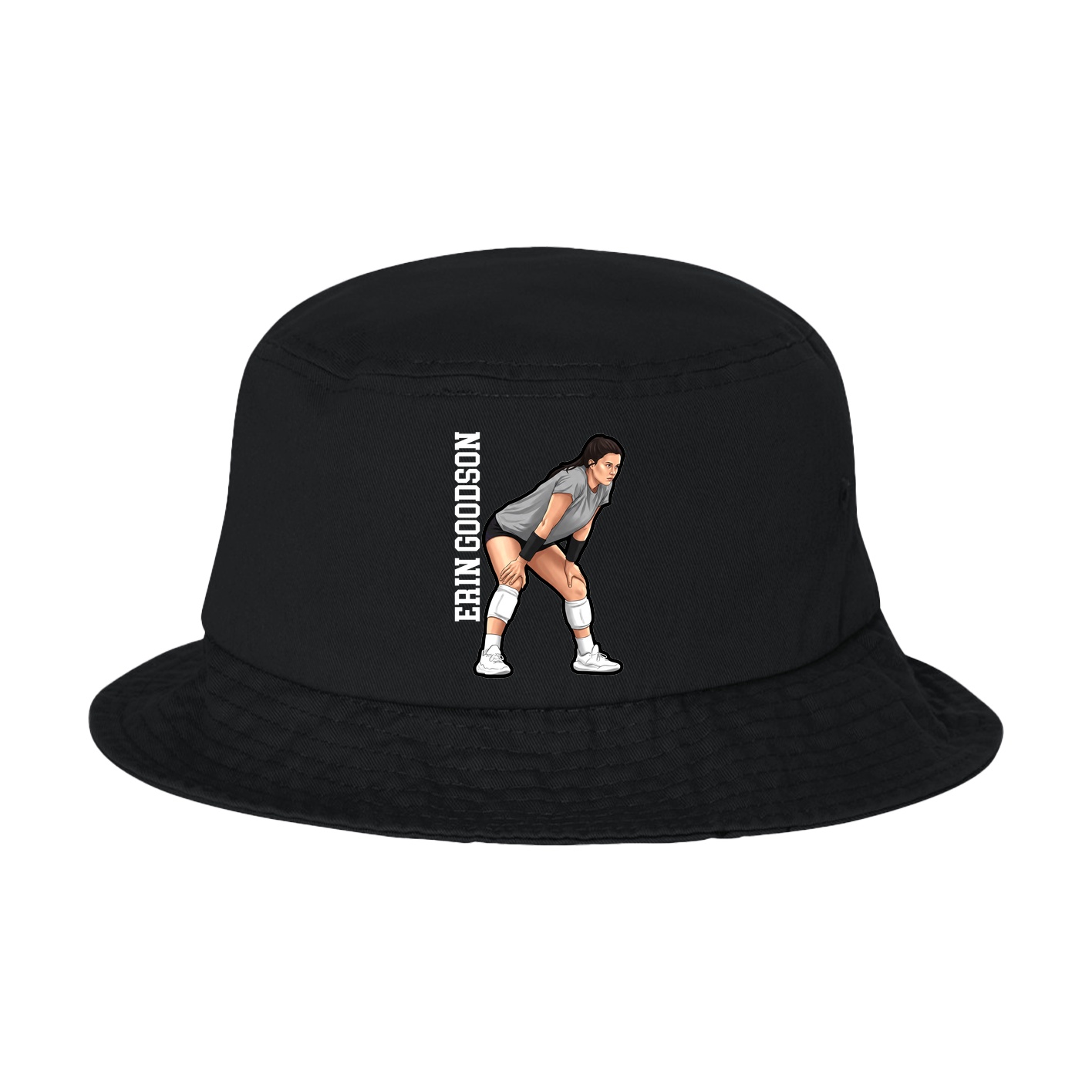 Bucket Cap — Name Vertical in Black