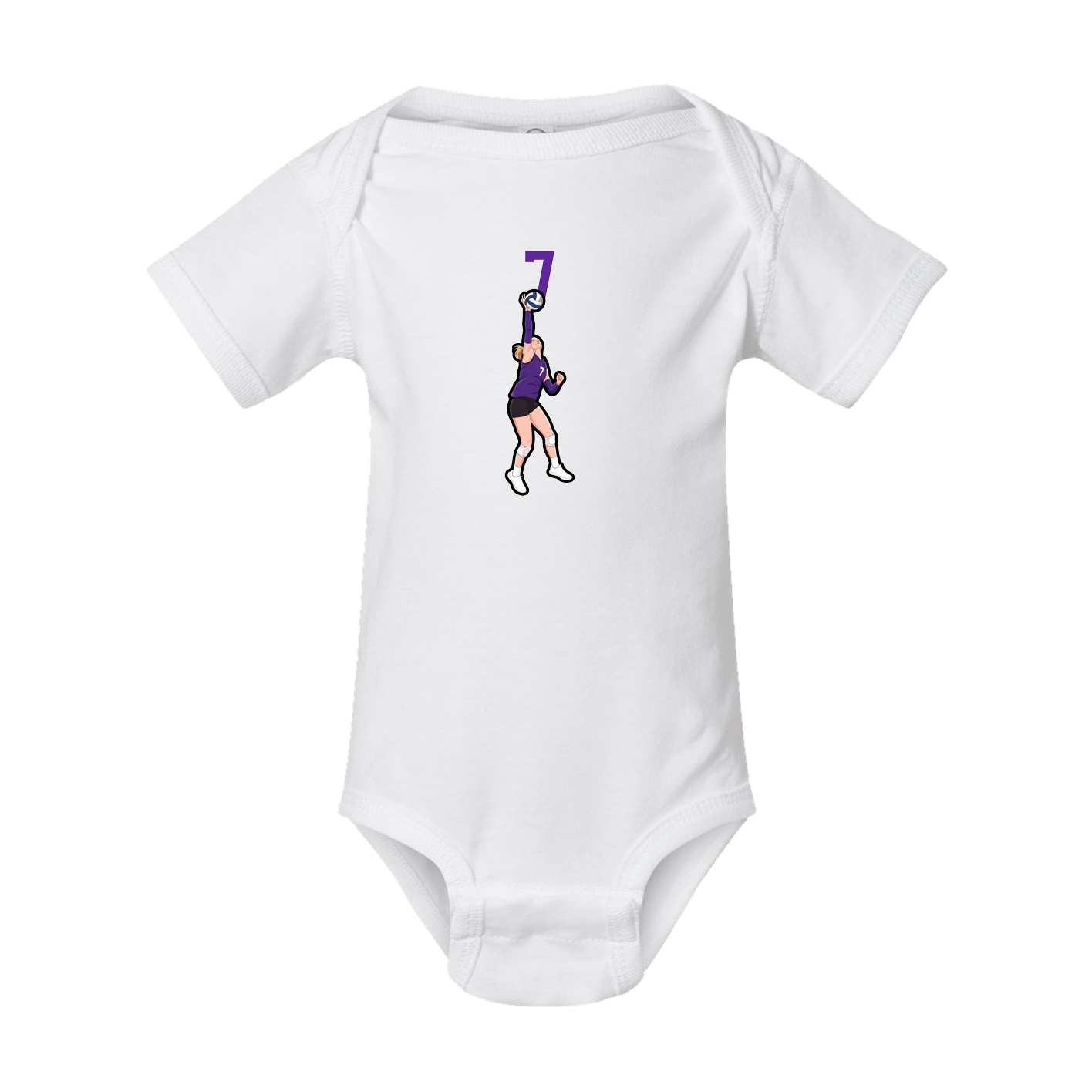 Baby Onesie — Number Top in White
