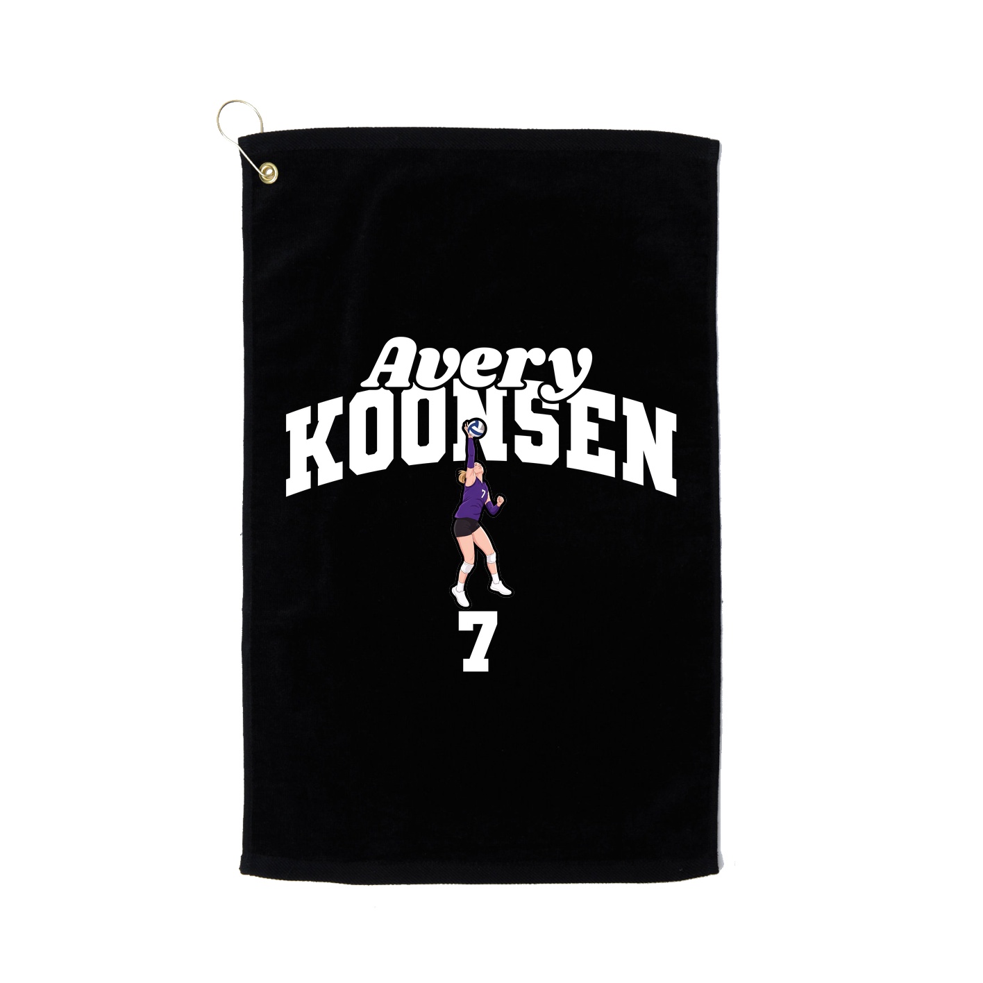Golf Towel — Signature Arch in Black