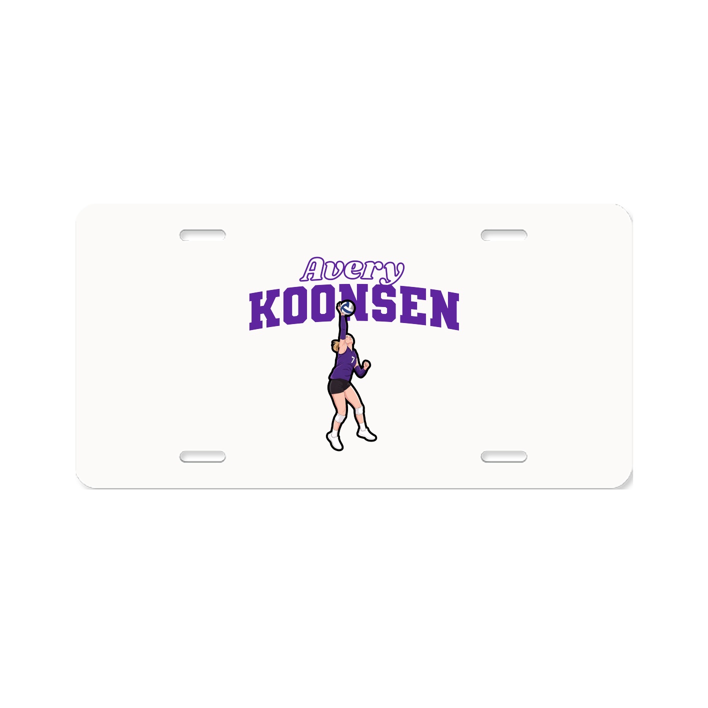 License Plate — Name Arch in Classic
