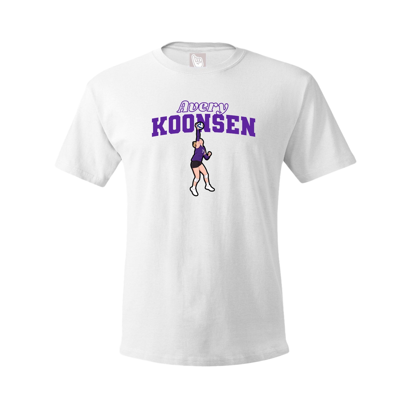 Youth Tee — Name Arch in White