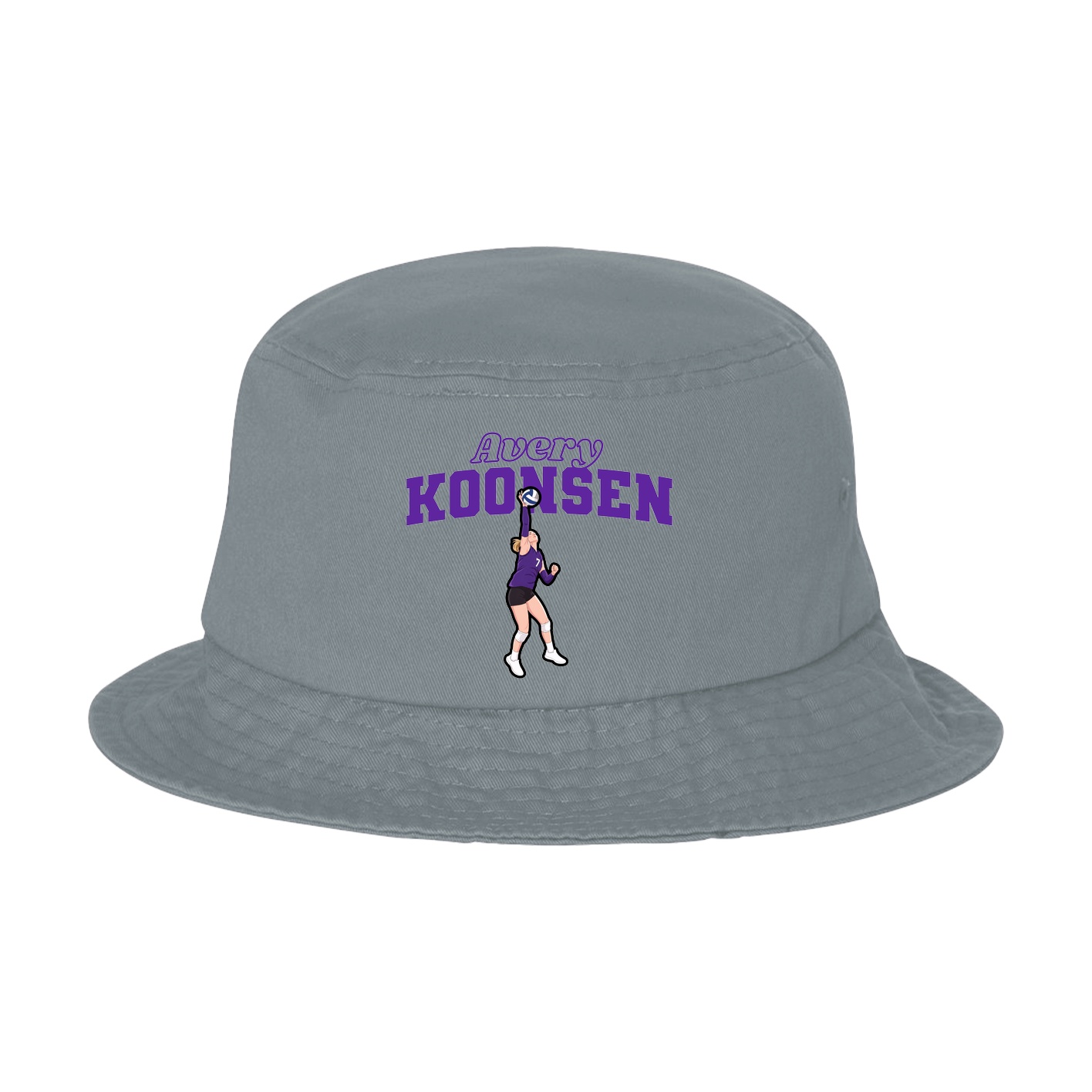 Bucket Cap — Name Arch in Grey