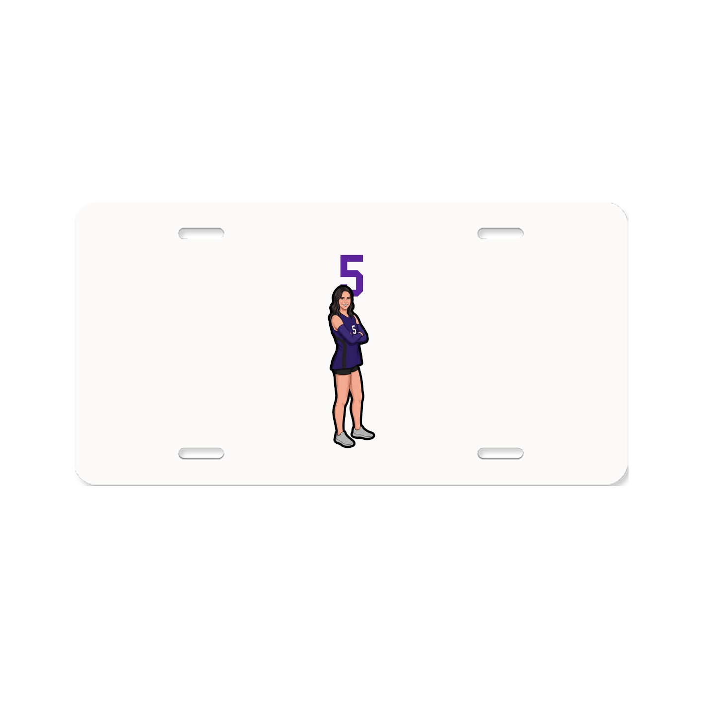 License Plate — Number Top in Classic
