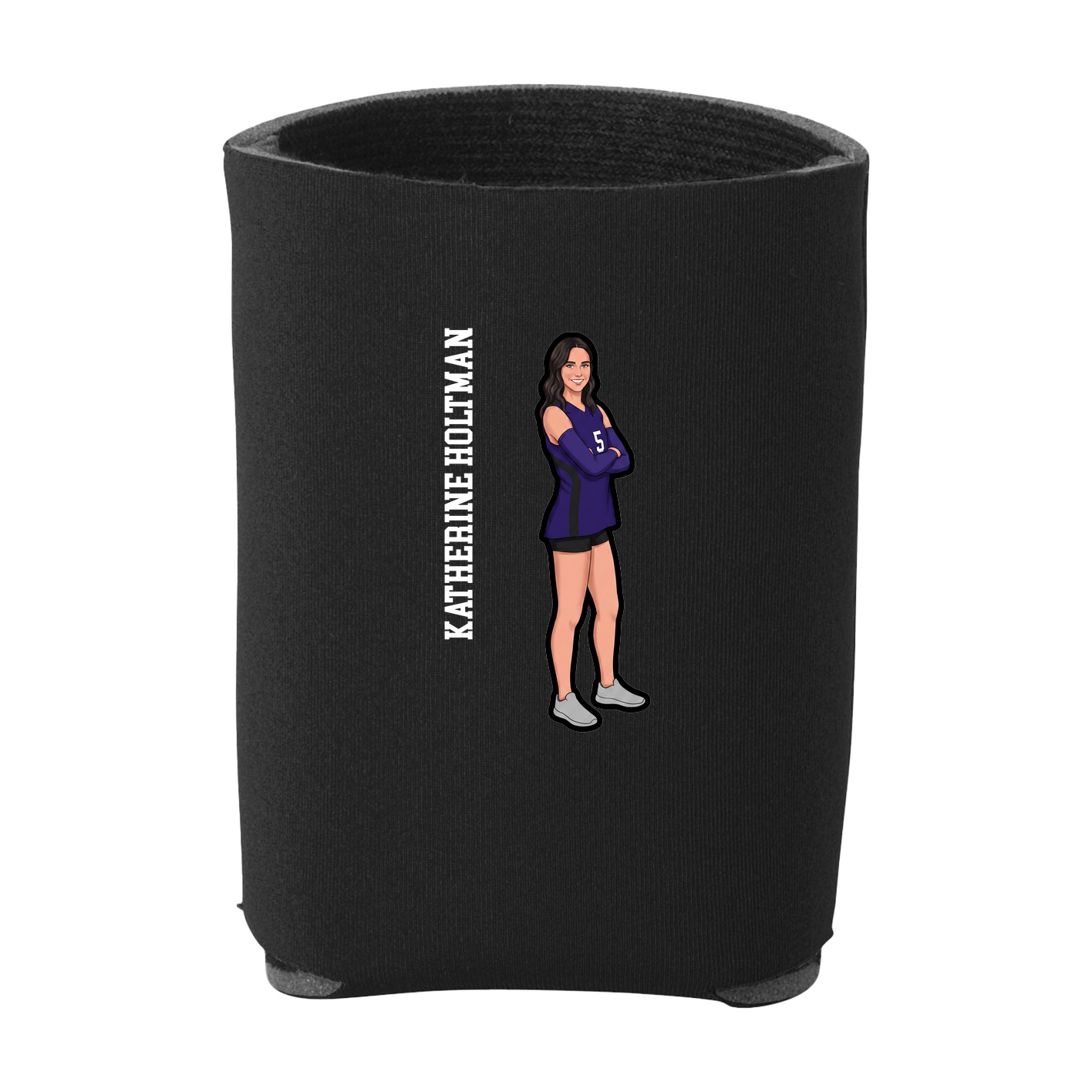 Can Holder — Name Vertical in Black