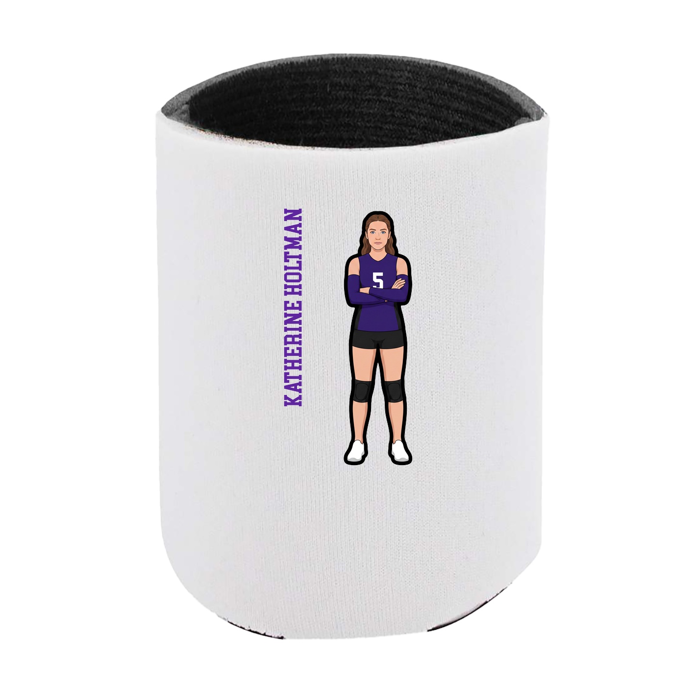 Can Holder — Name Vertical in White
