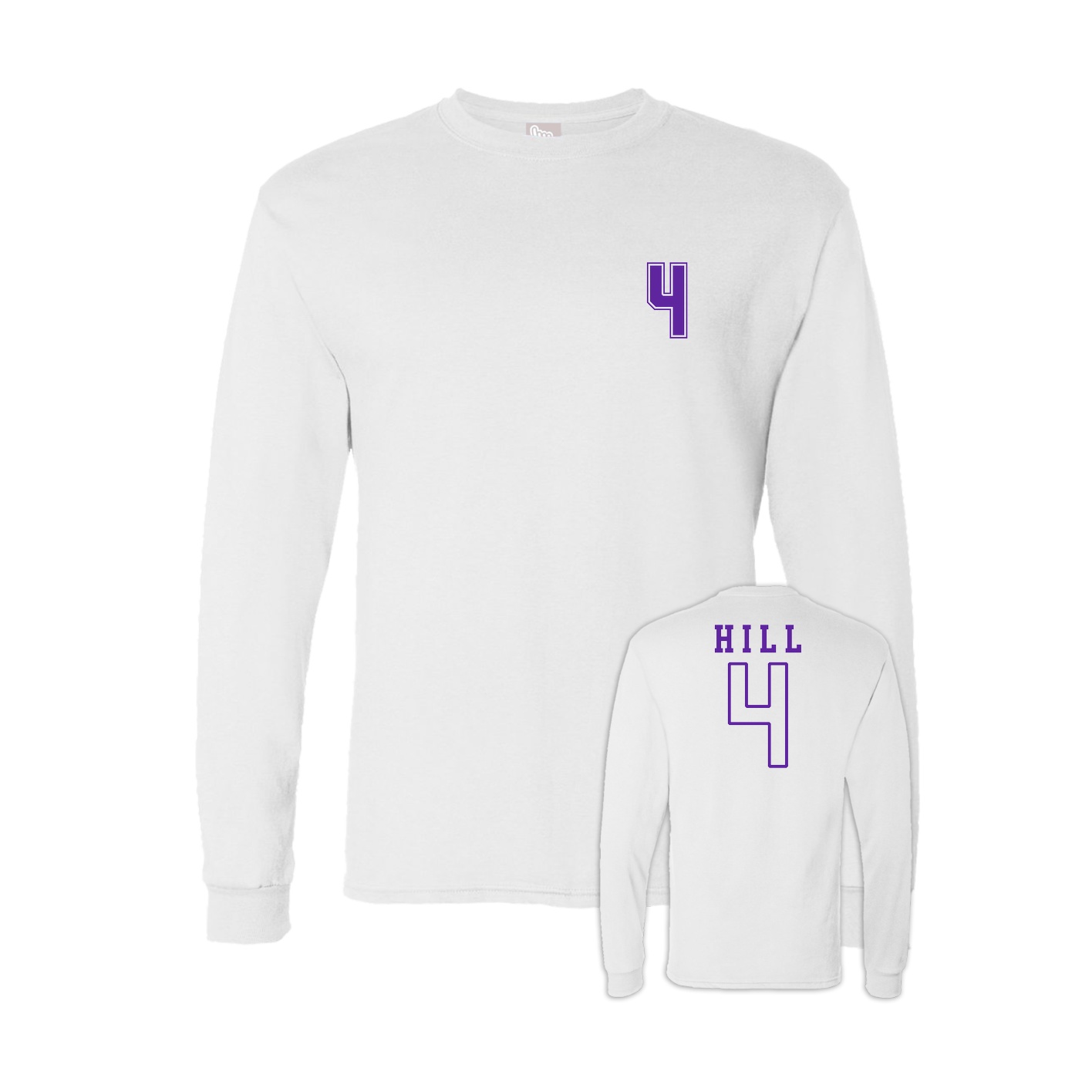 Long Sleeve Tee — Chest Back in White
