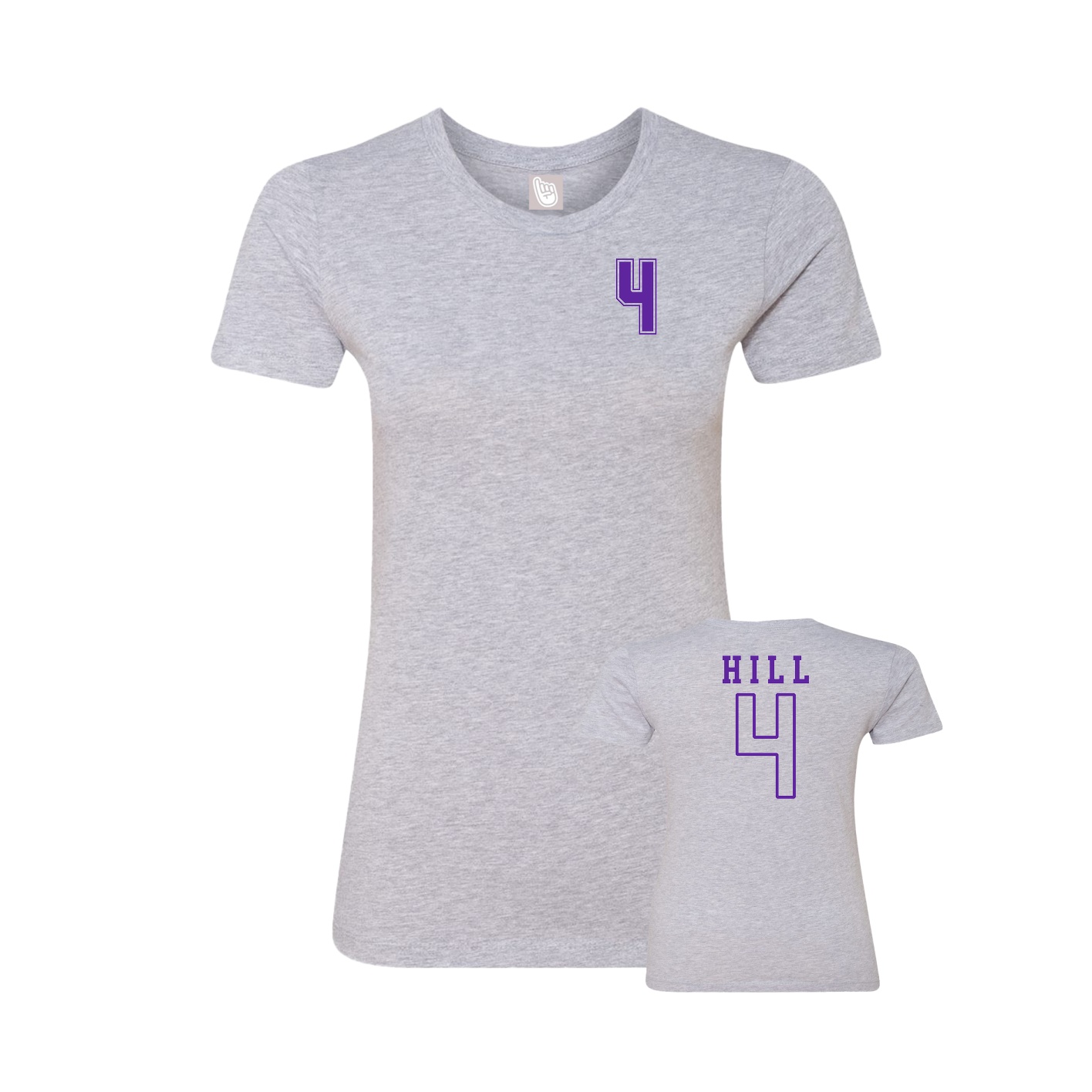 Womens Tee — Chest Back in Grey