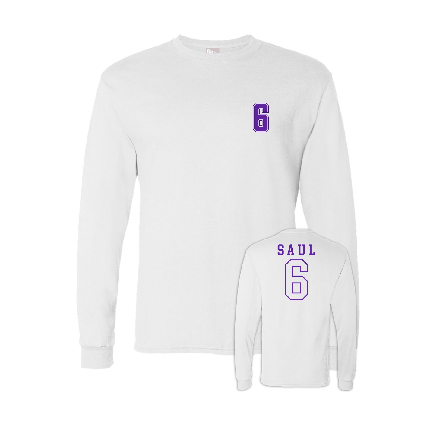 Long Sleeve Tee — Chest Back in White