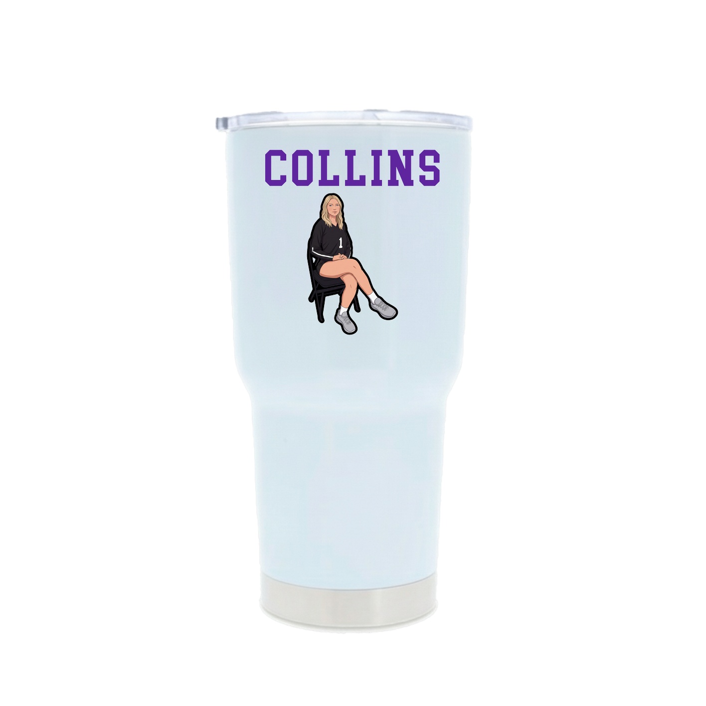 30oz Stainless Steel Tumbler — Shirsey in White