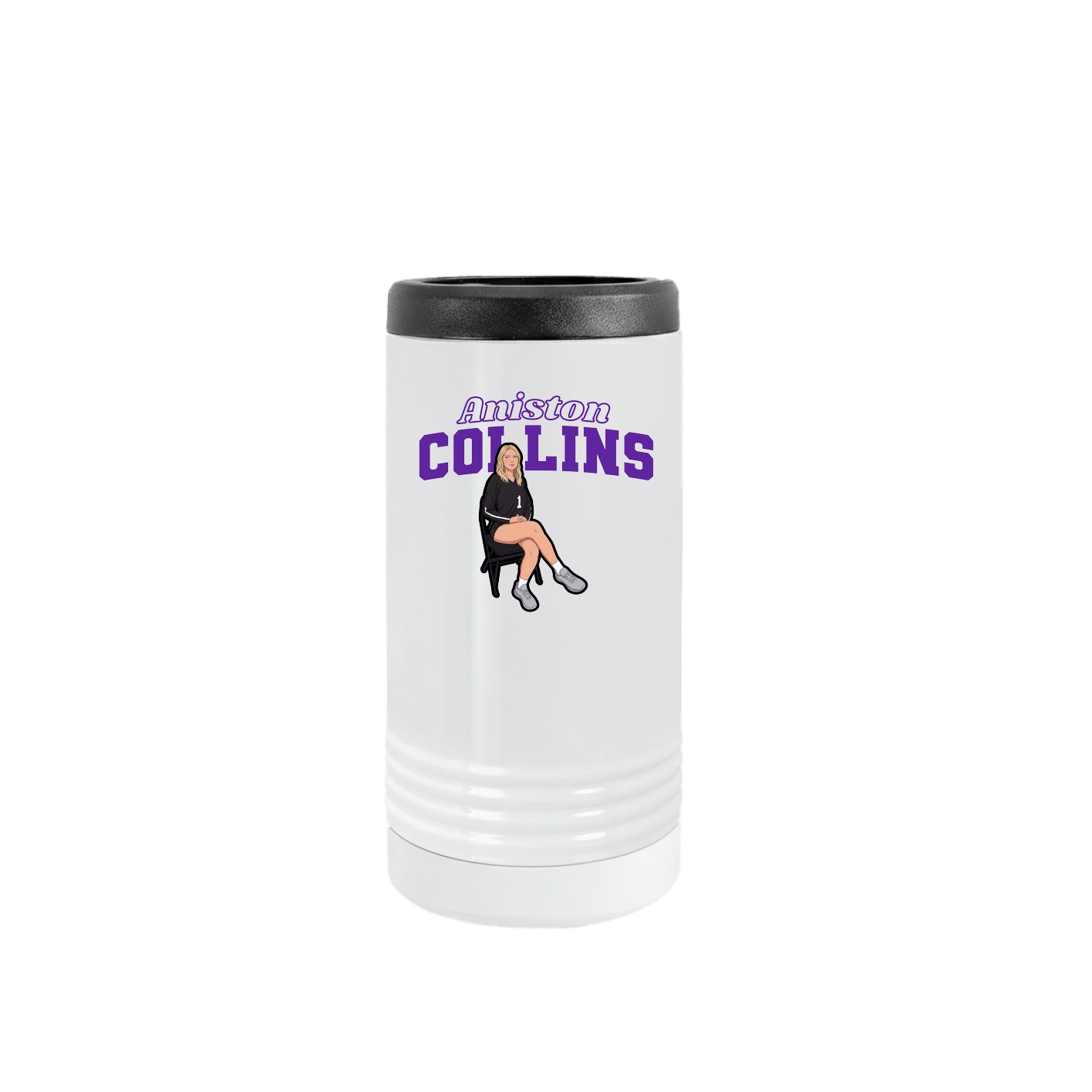 Slim Beverage Holder — Name Arch in White