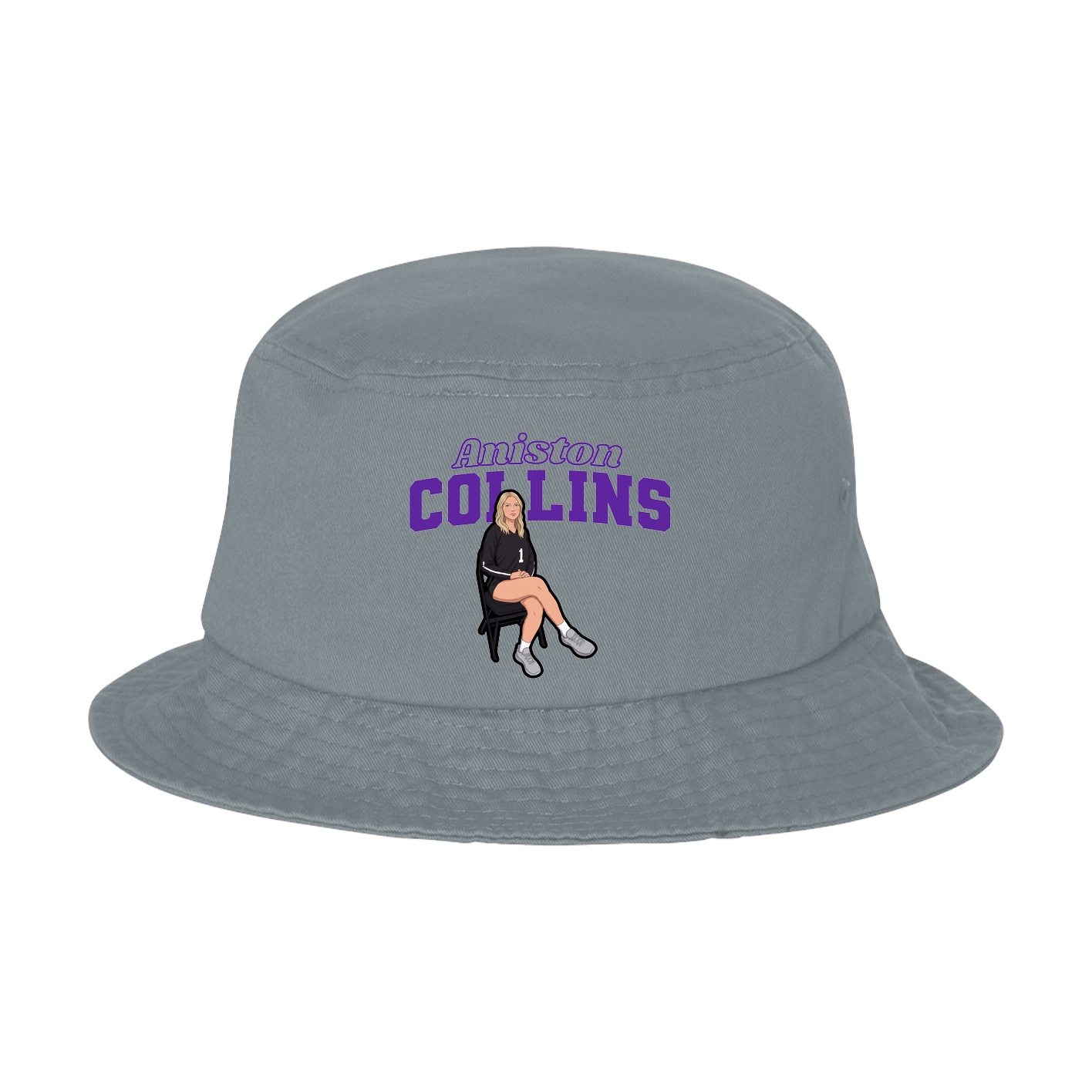 Bucket Cap — Name Arch in Grey