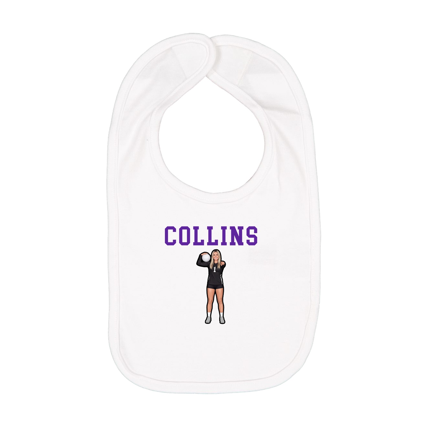 Infant Bib — Shirsey in White