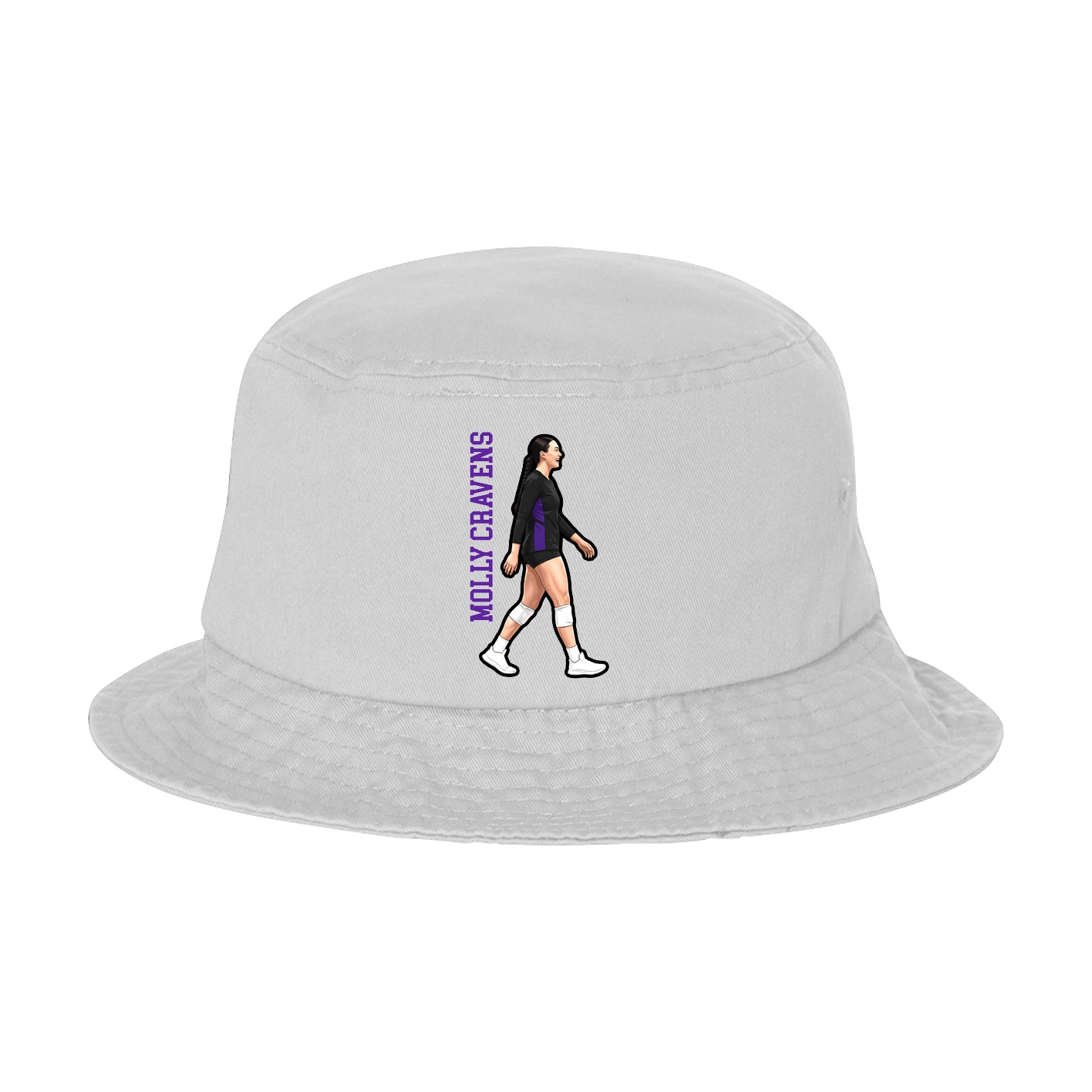 Bucket Cap — Name Vertical in White