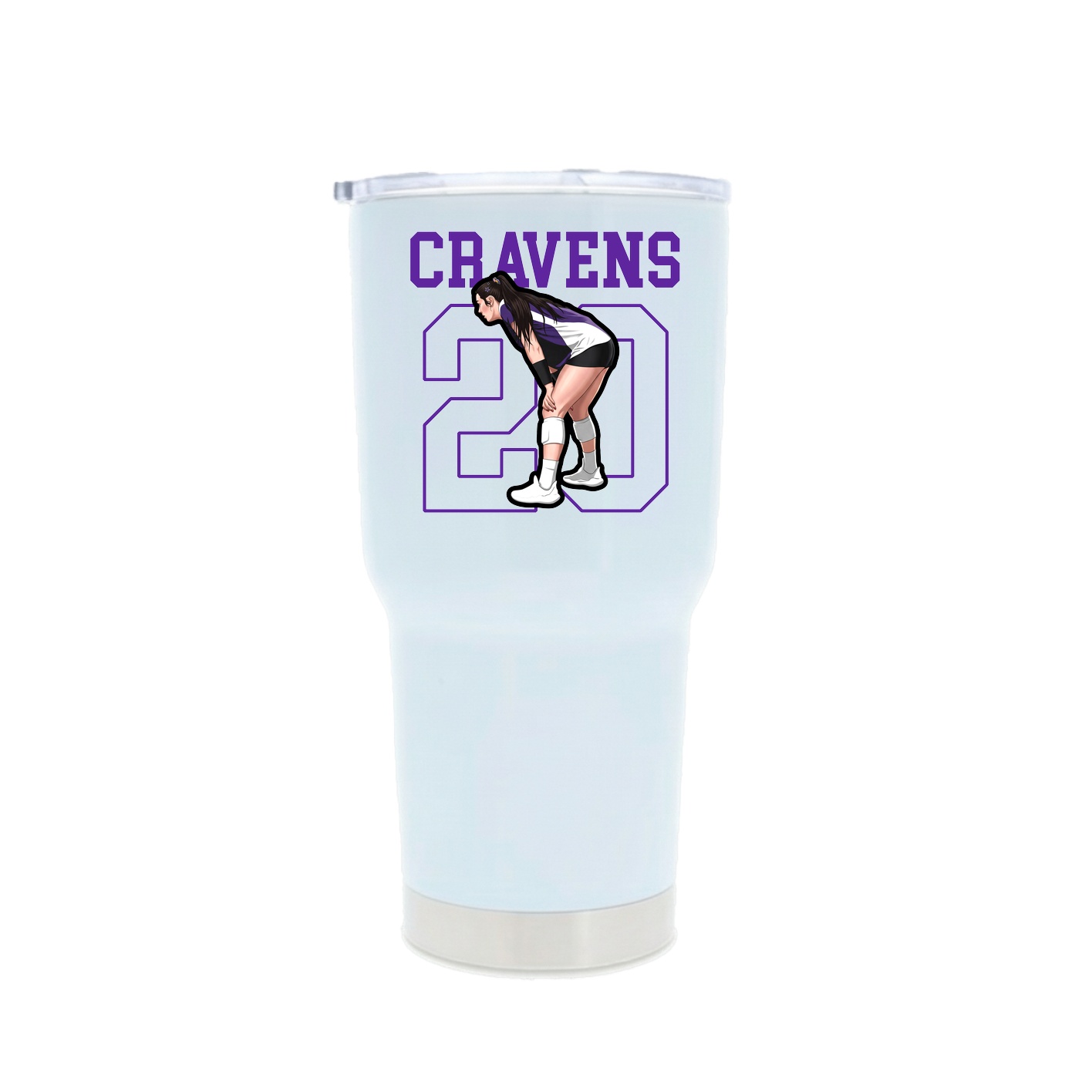 30oz Stainless Steel Tumbler — Shirsey in White
