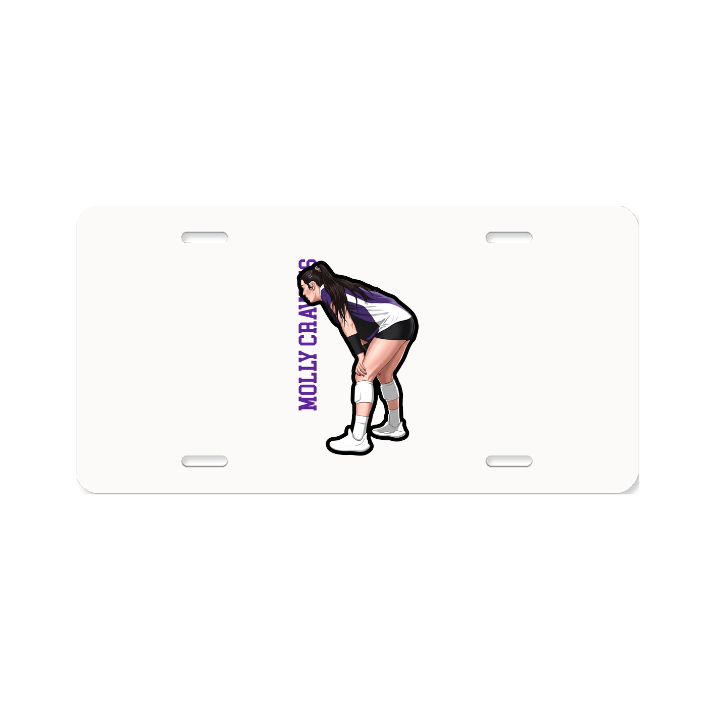 License Plate — Name Vertical in Classic