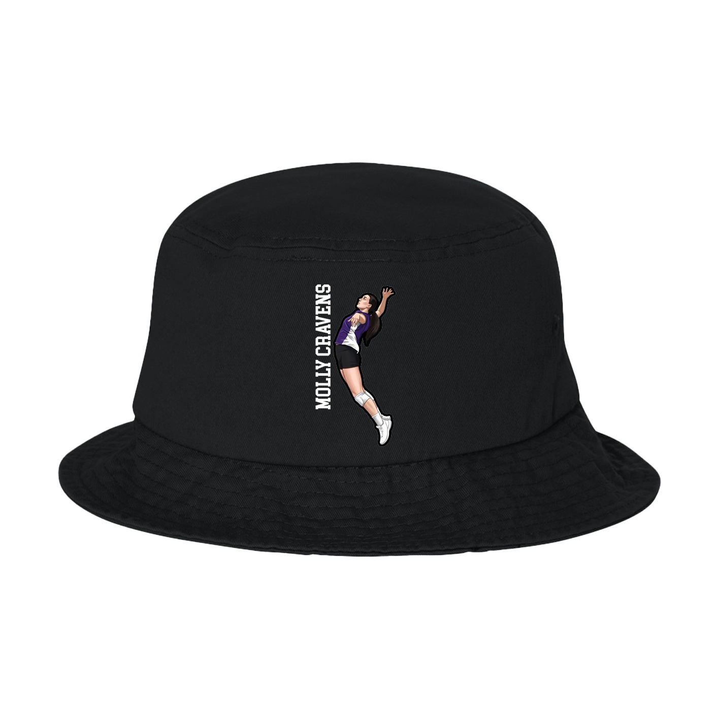 Bucket Cap — Name Vertical in Black