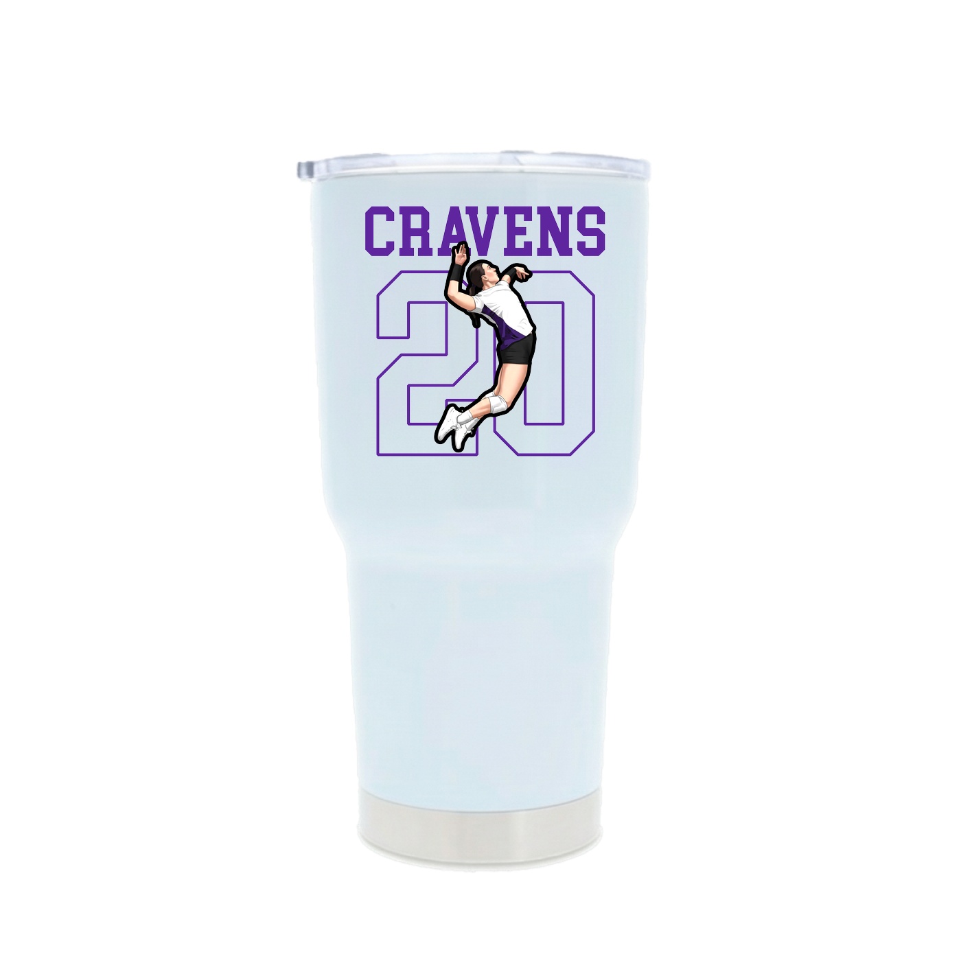 30oz Stainless Steel Tumbler — Shirsey in White