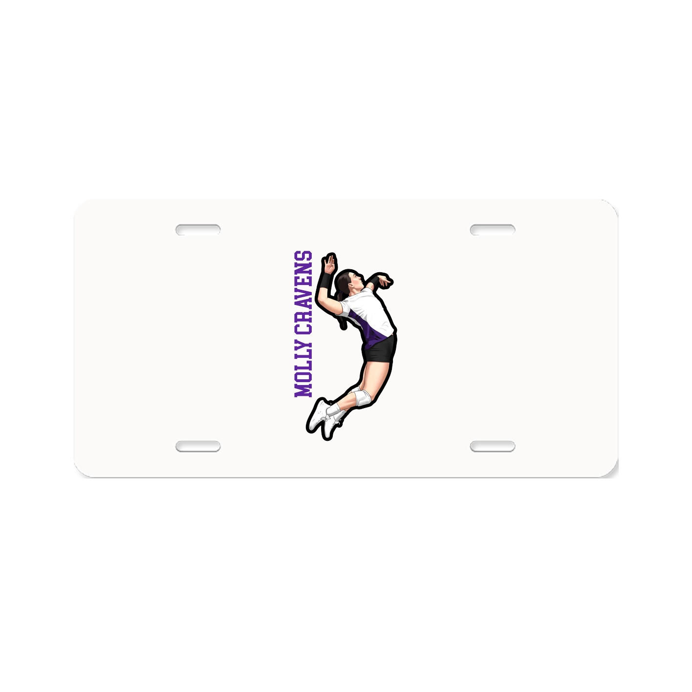 License Plate — Name Vertical in Classic