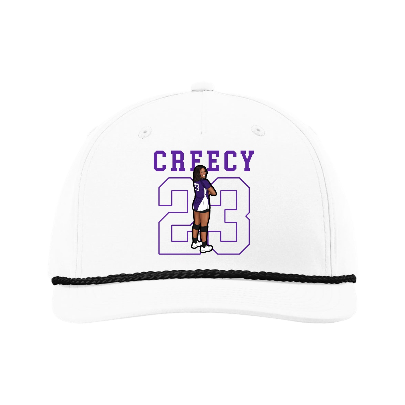 Five-Panel Classic Rope Cap — Shirsey in White