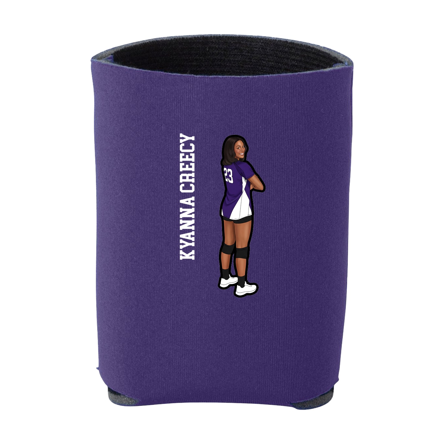 Can Holder — Name Vertical in Purple