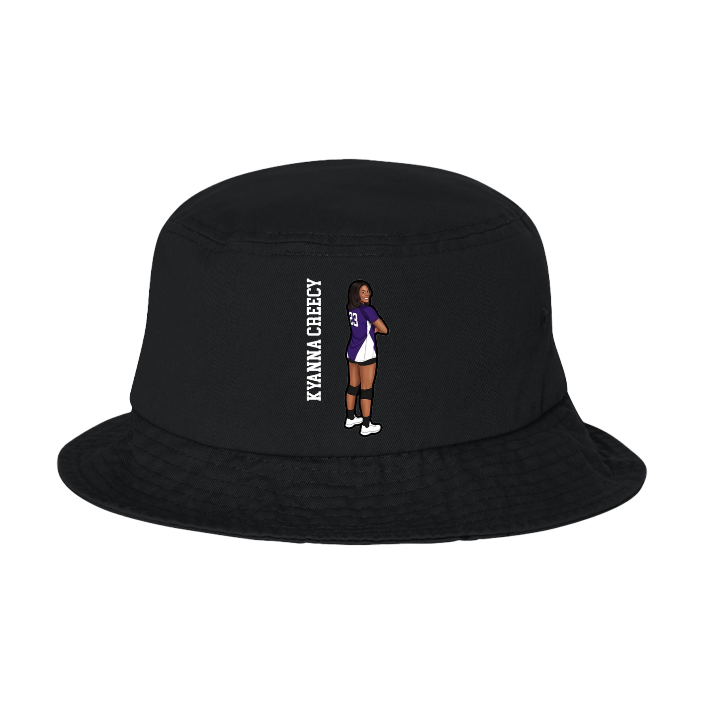 Bucket Cap — Name Vertical in Black