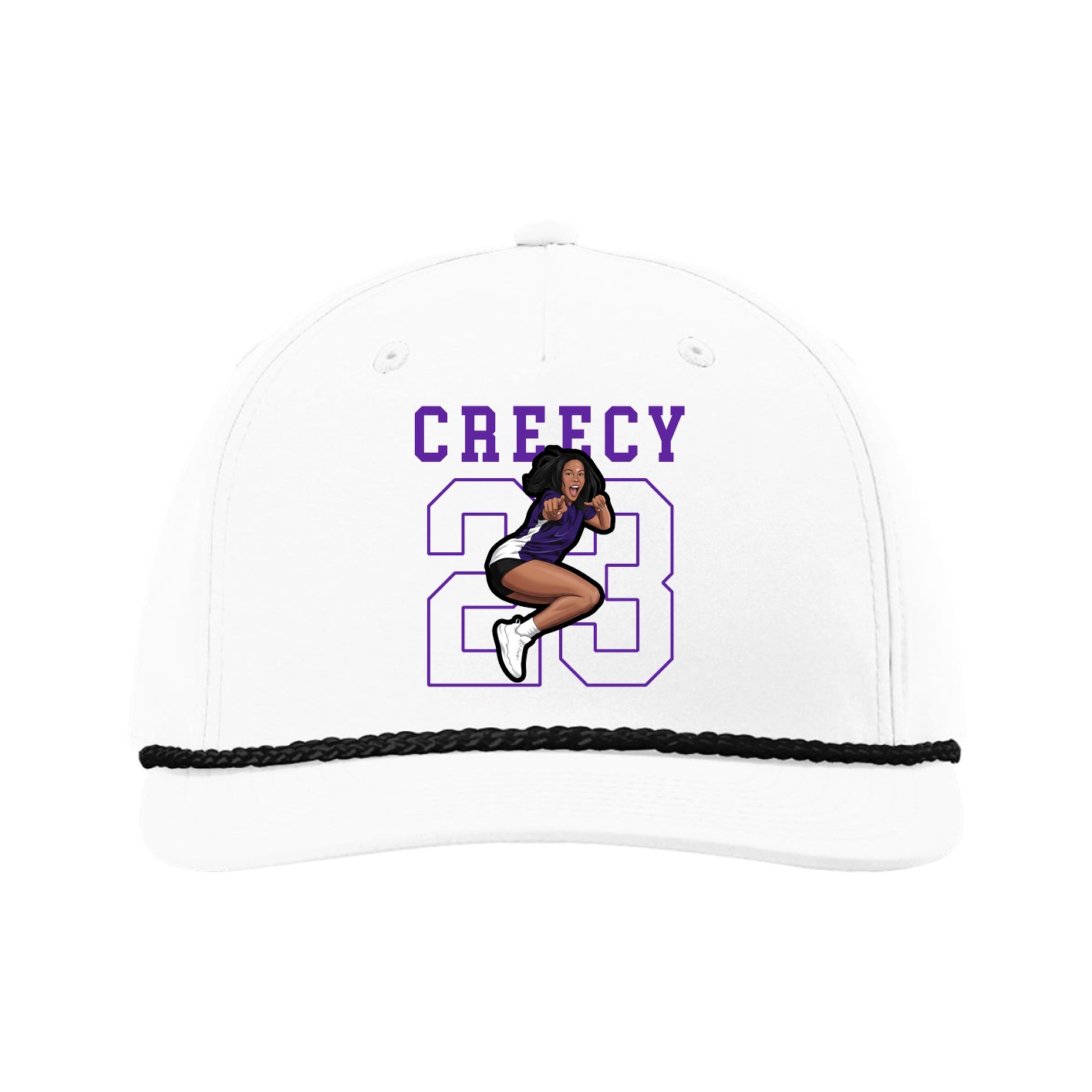Five-Panel Classic Rope Cap — Shirsey in White