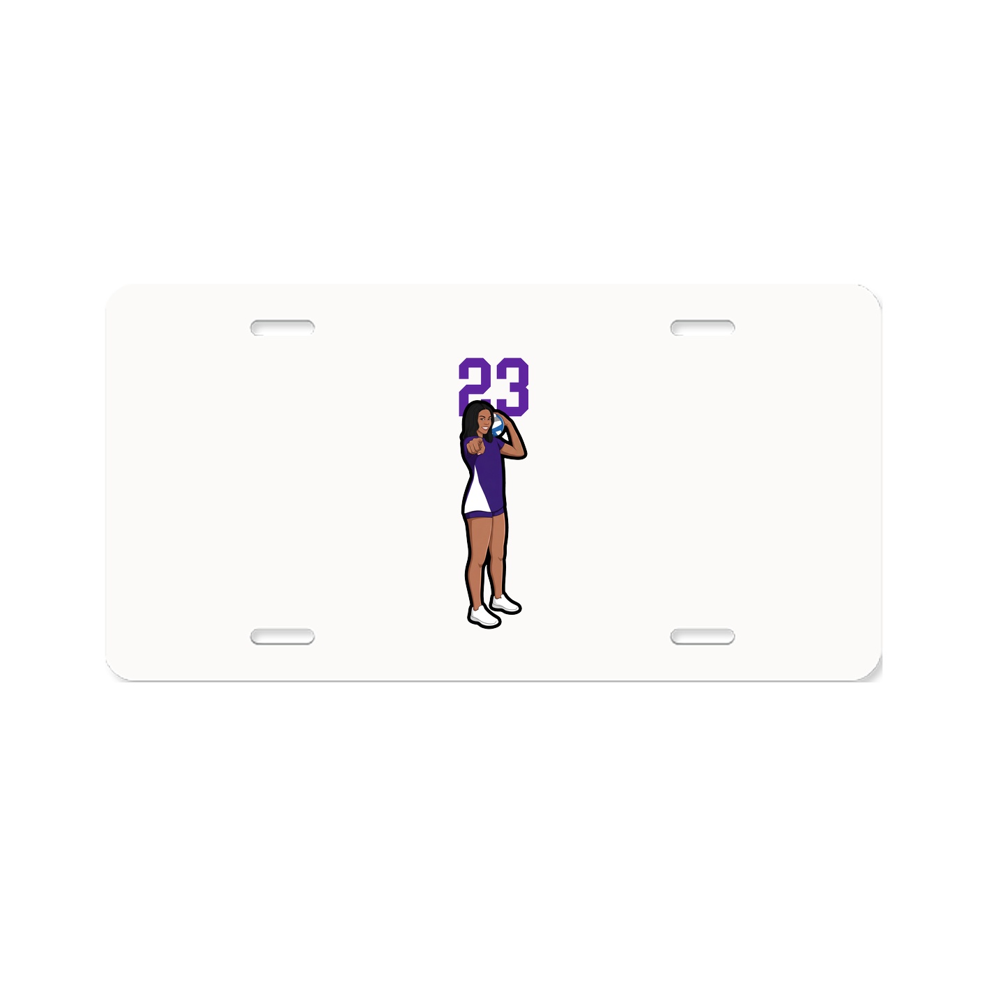 License Plate — Number Top in Classic