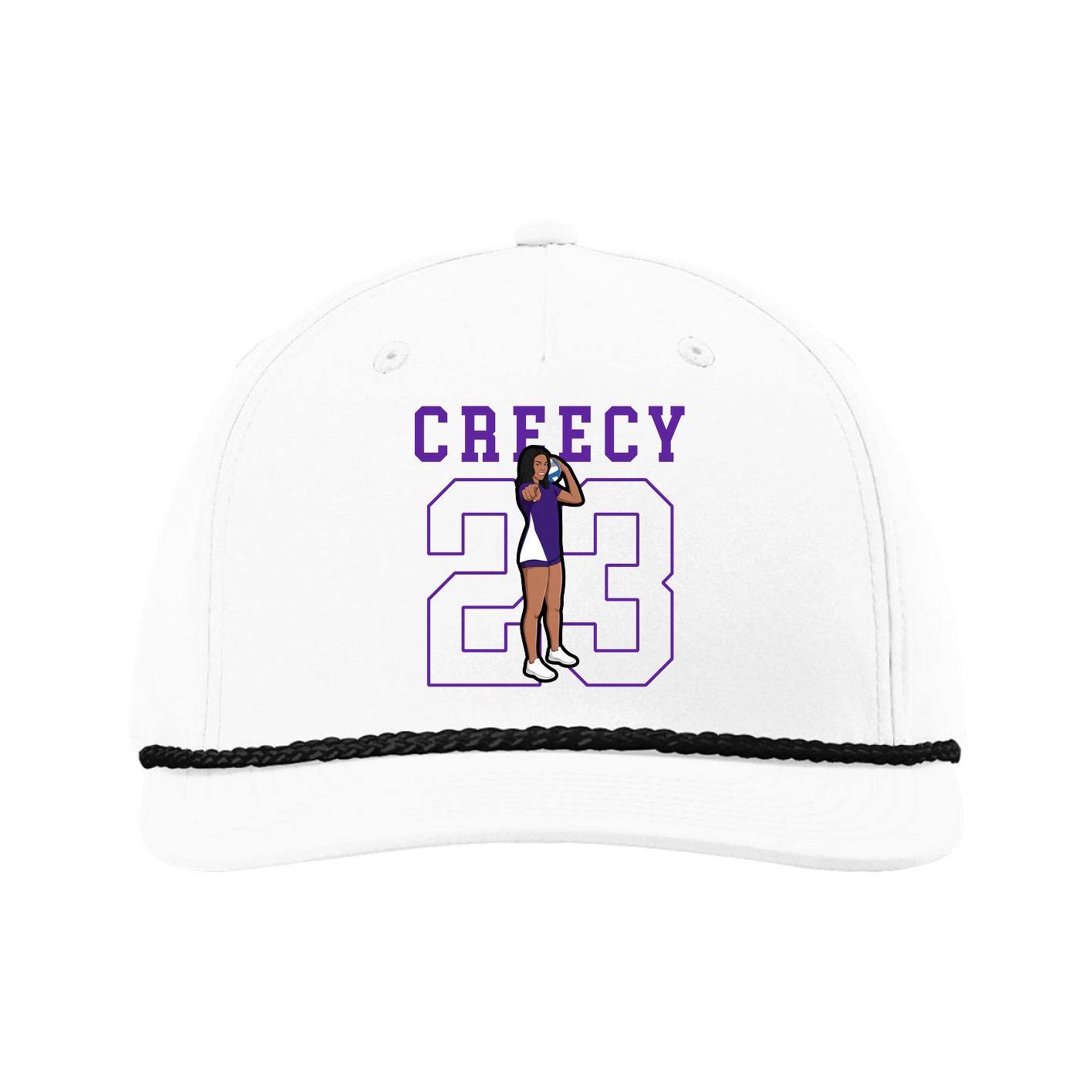 Five-Panel Classic Rope Cap — Shirsey in White