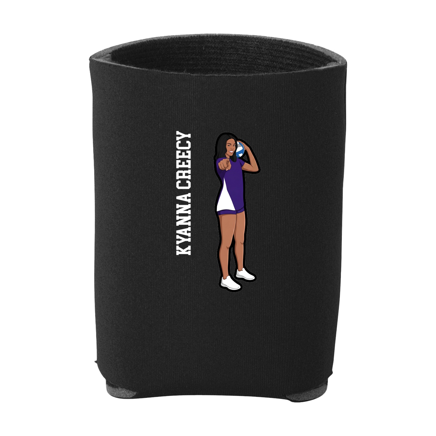 Can Holder — Name Vertical in Black