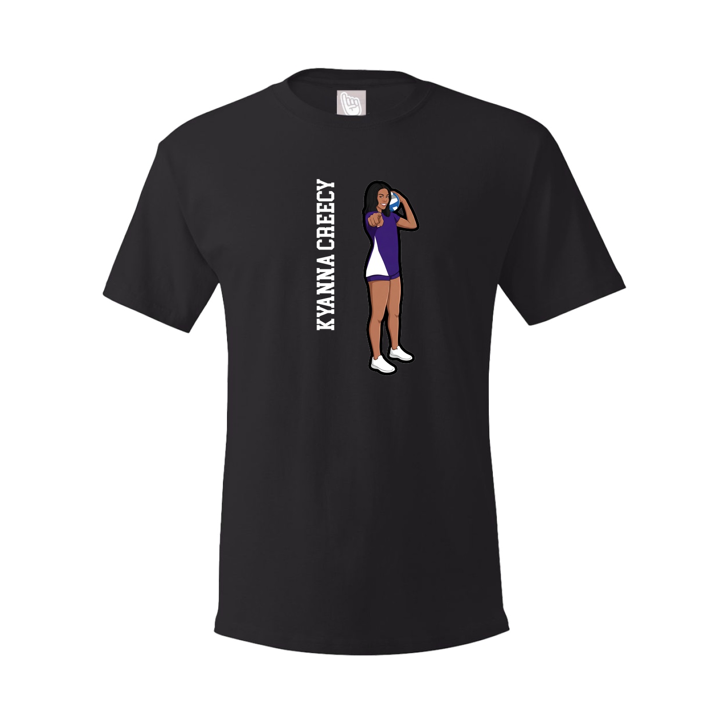 Youth Tee — Name Vertical in Black