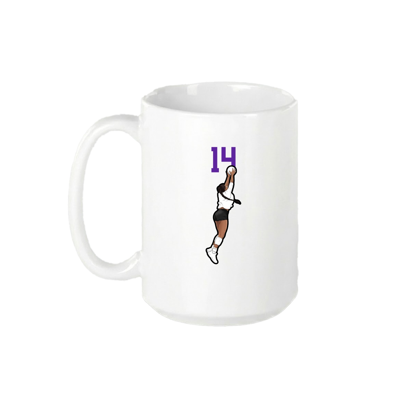 15oz Coffee Mug — Number Top in White