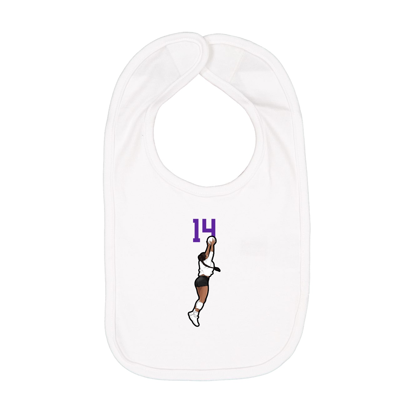 Infant Bib — Number Top in White
