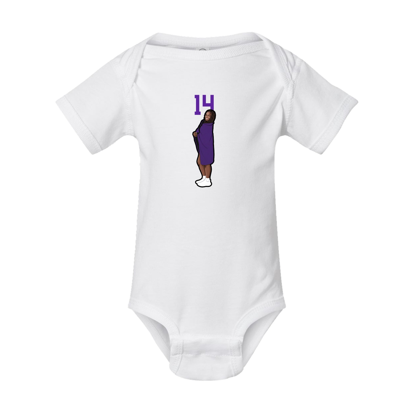 Baby Onesie — Number Top in White