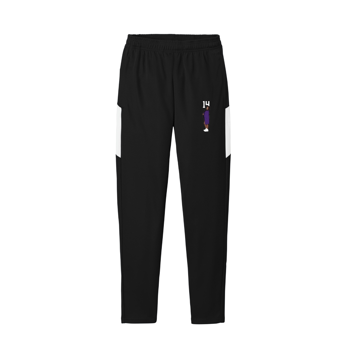 Team Travel Pant — Number Top in Black/White