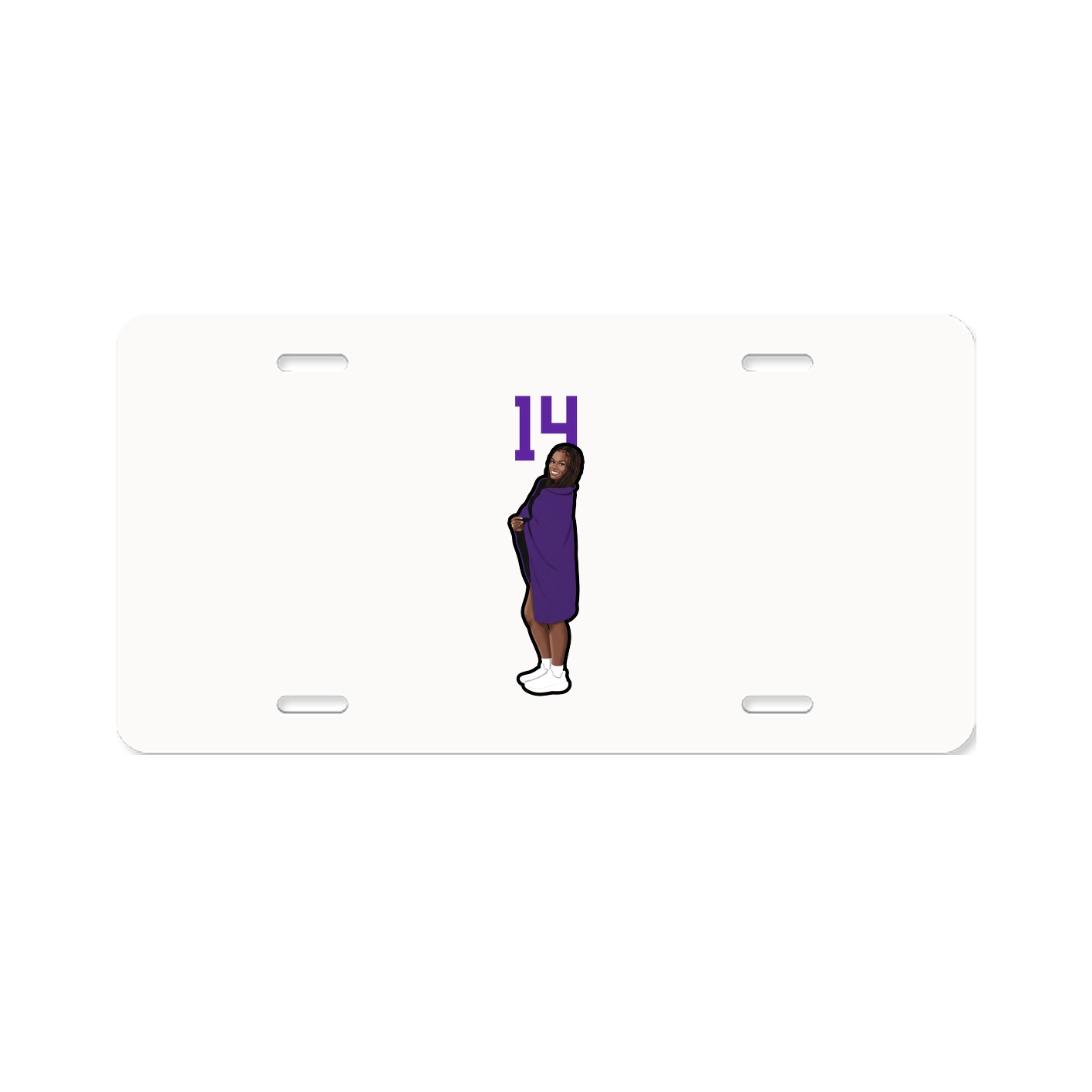 License Plate — Number Top in Classic
