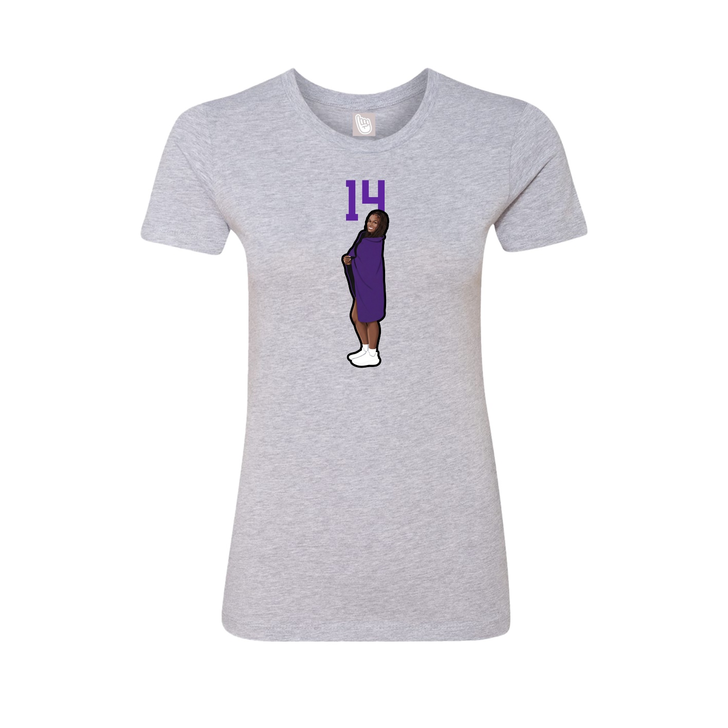 Womens Tee — Number Top in Grey