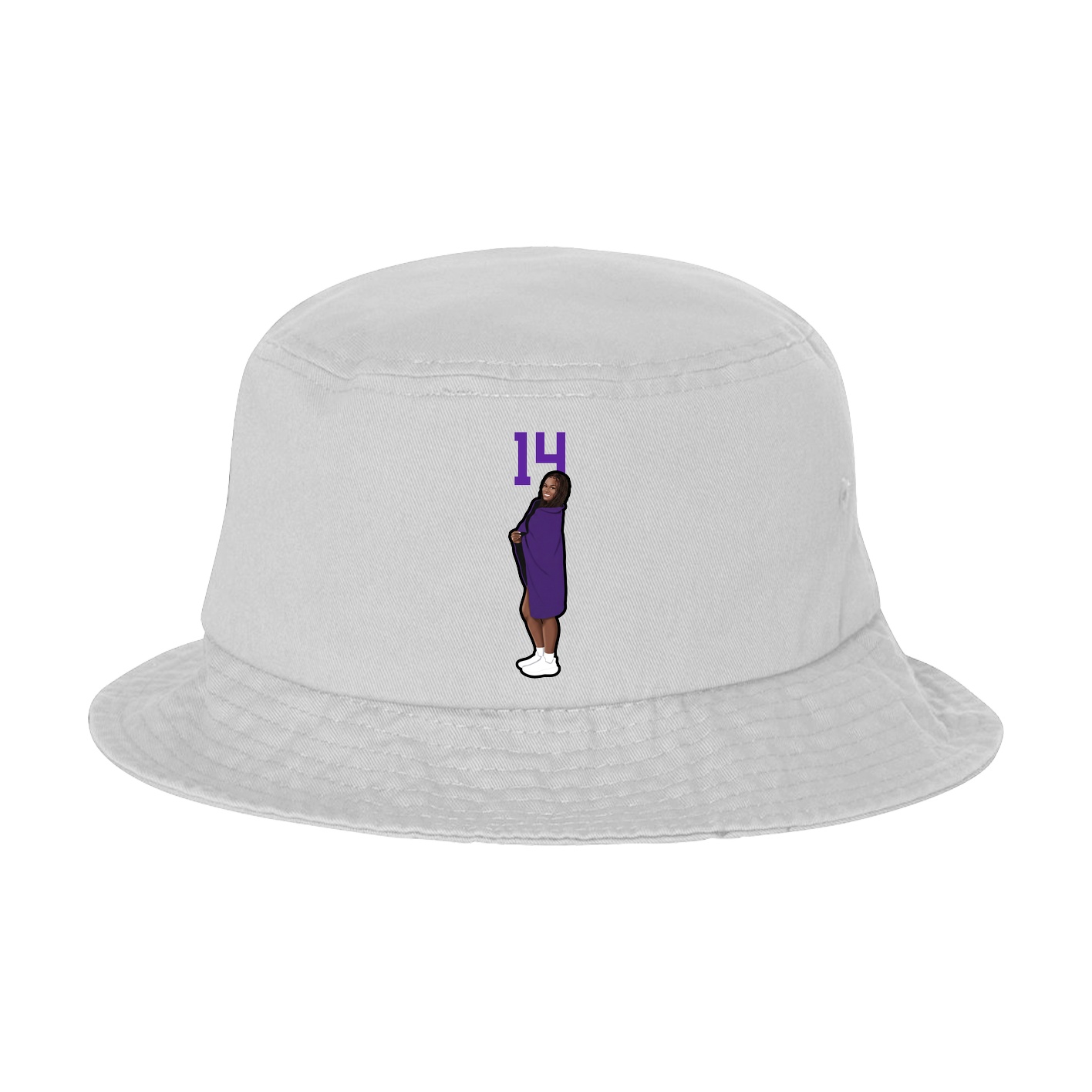 Bucket Cap — Number Top in White