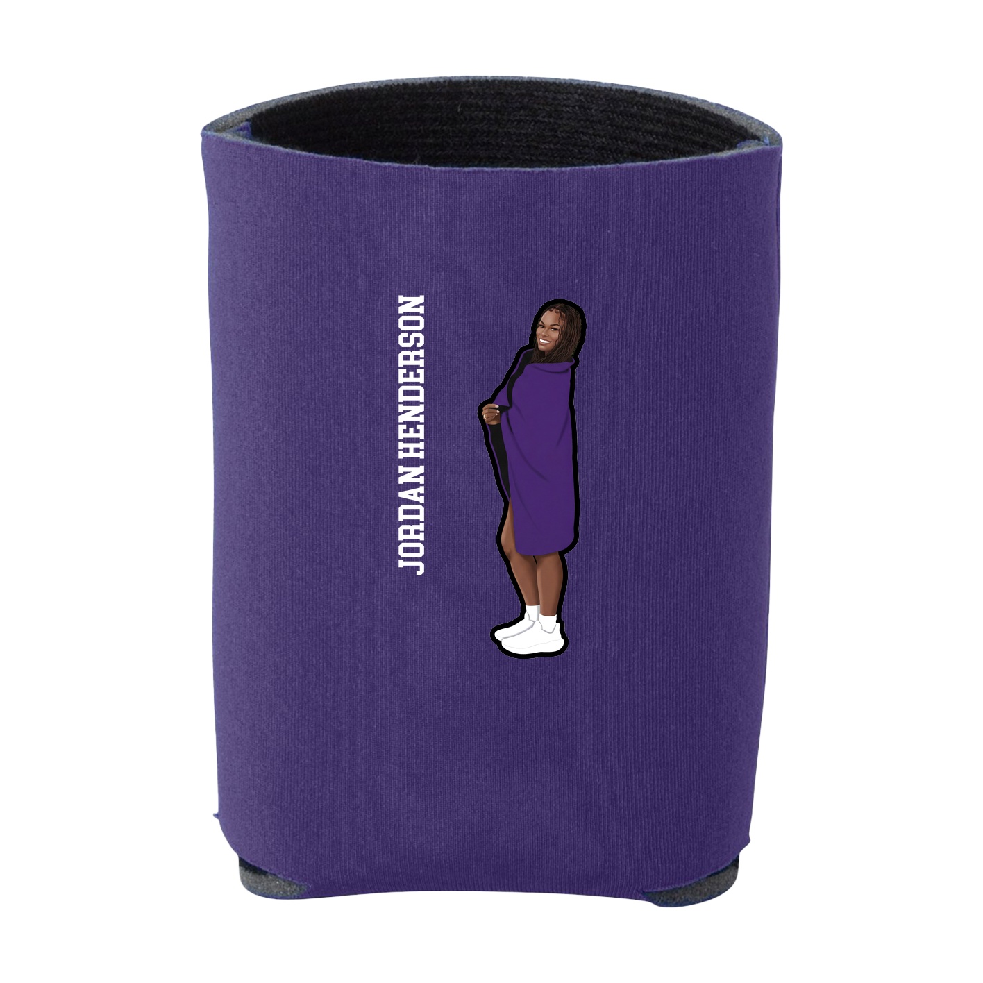 Can Holder — Name Vertical in Purple