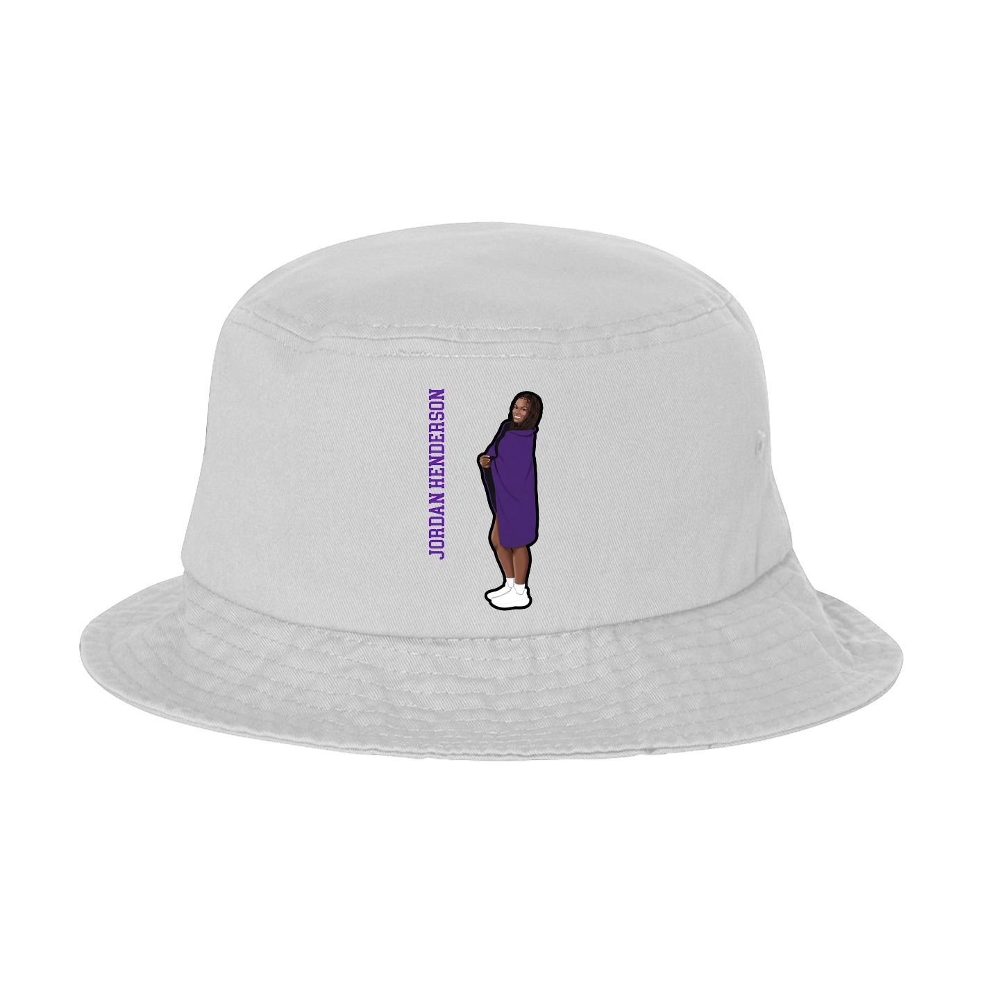 Bucket Cap — Name Vertical in White