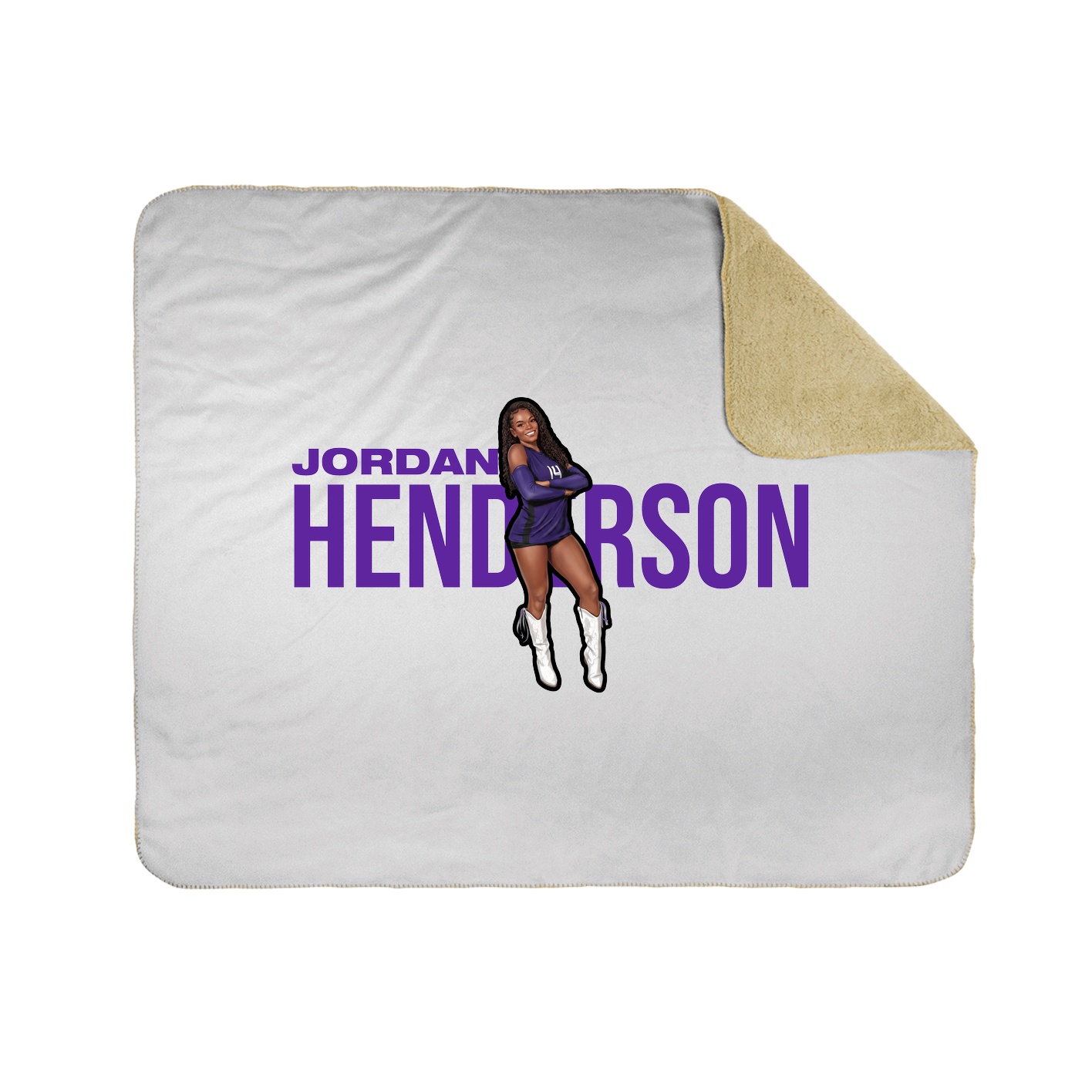 Throw Blanket — Player Name in White