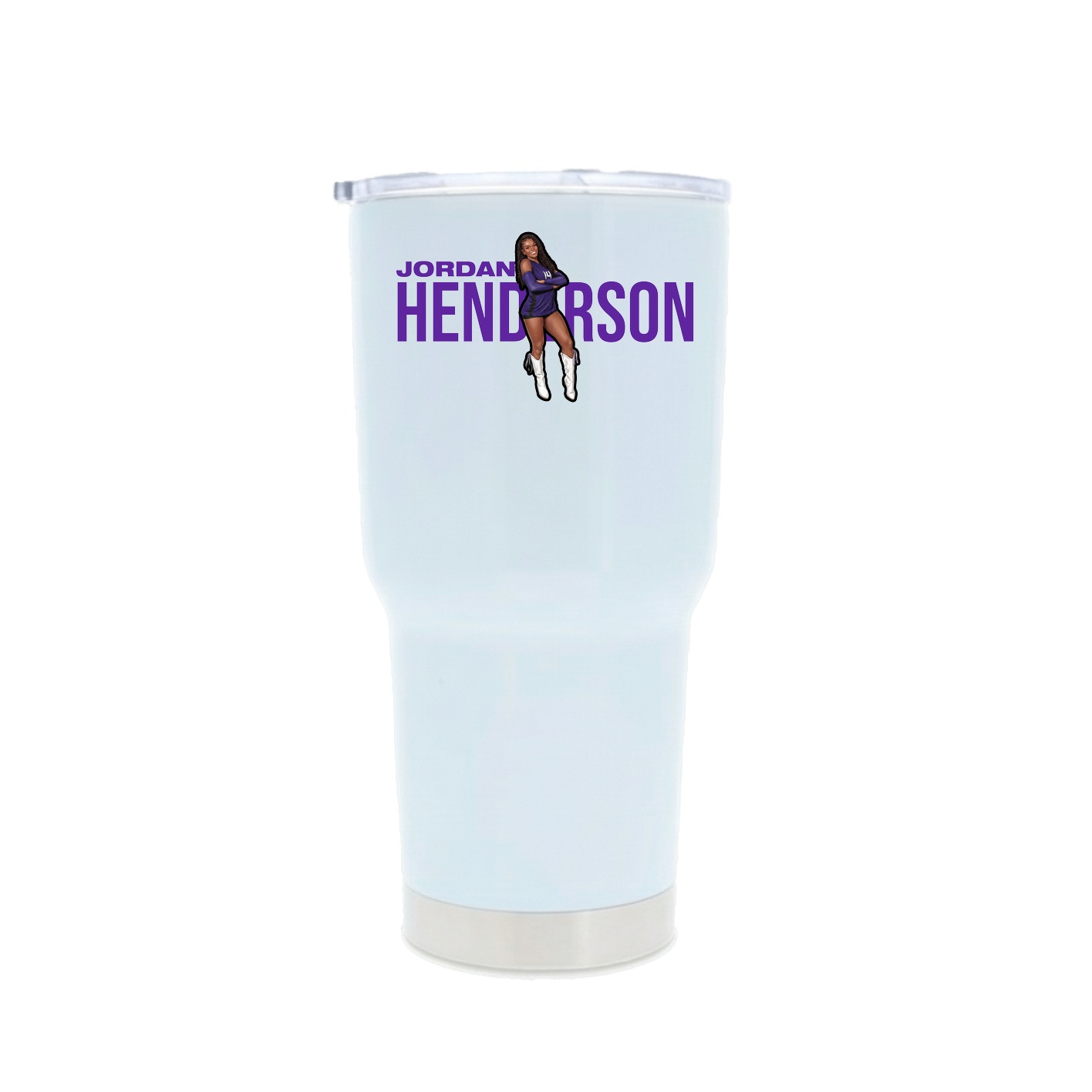 30oz Stainless Steel Tumbler — Player Name in White