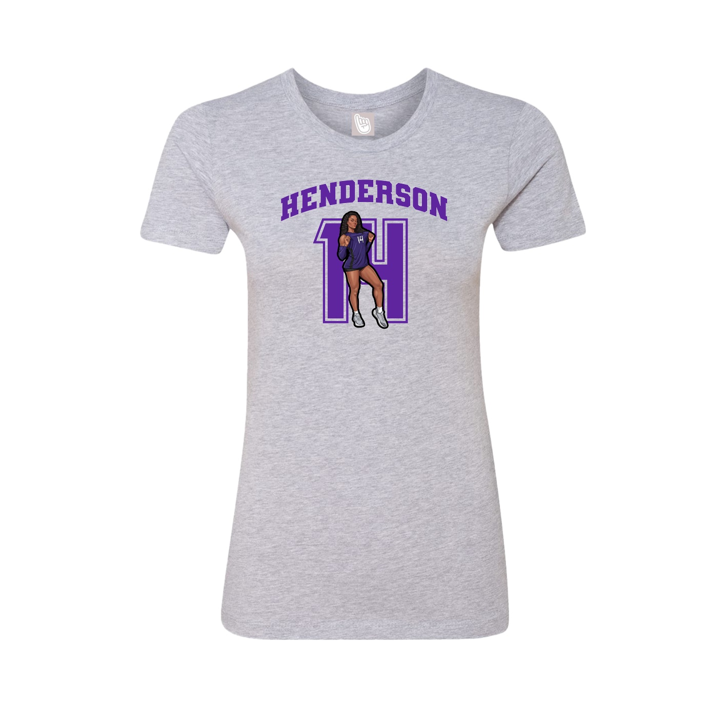 Fitted Women's Tee — Number in Grey