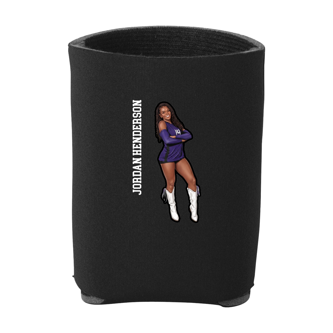 Can Holder — Name Vertical in Black