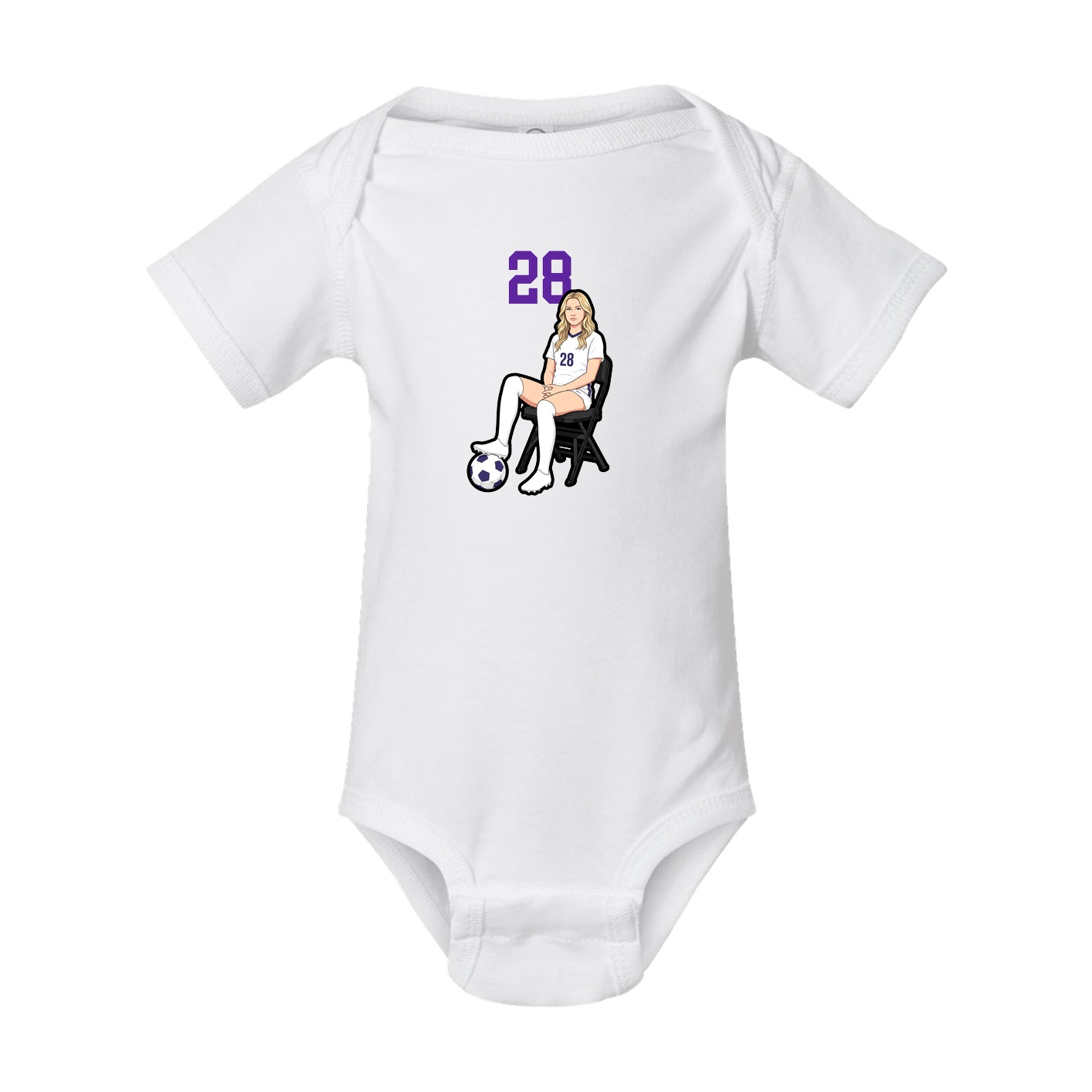 Baby Onesie — Number Top in White