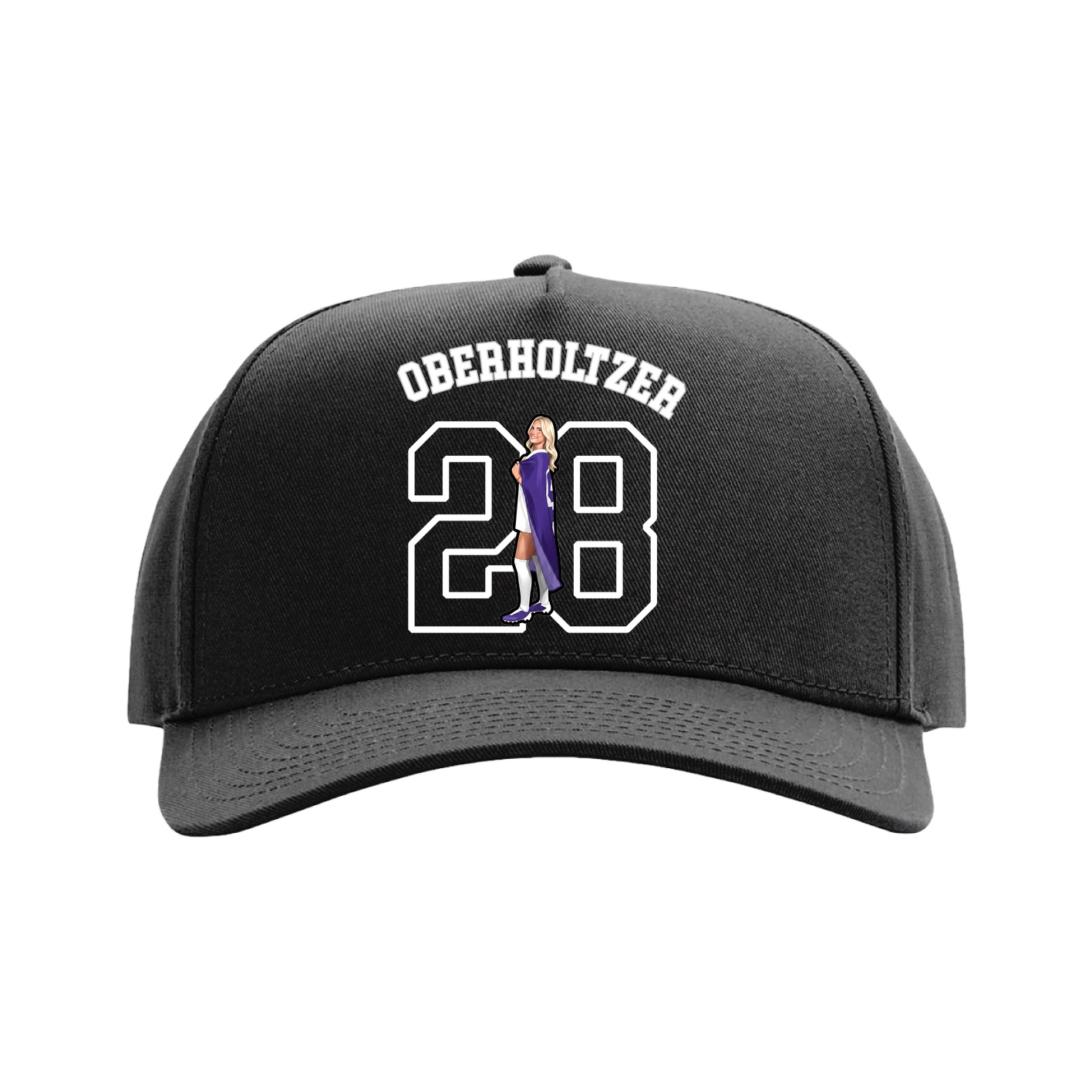 Full Fabric Five-Panel Champ Cap — Shirsey Arch in Black