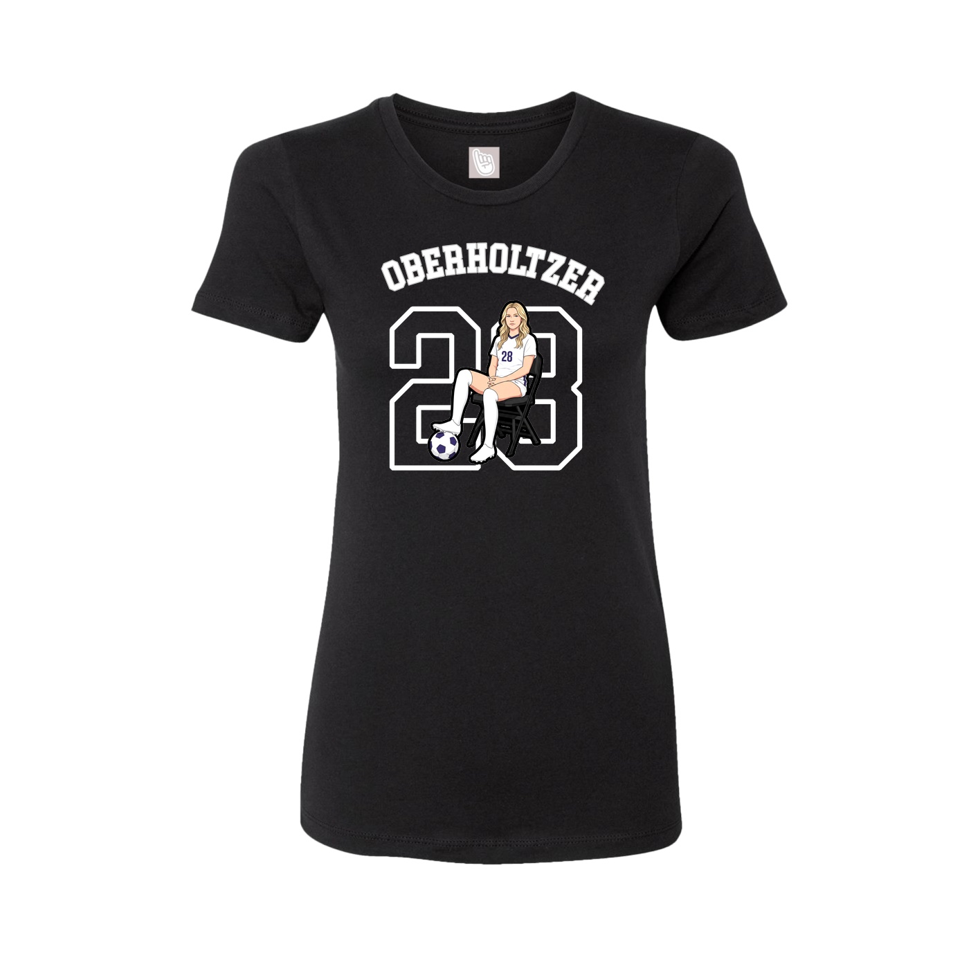 Fitted Women's Tee — Shirsey Arch in Black