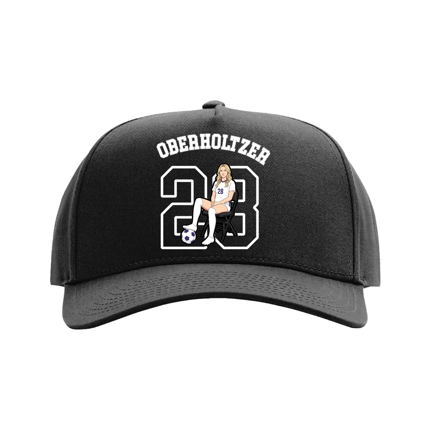 Full Fabric Five-Panel Champ Cap — Shirsey Arch in Black