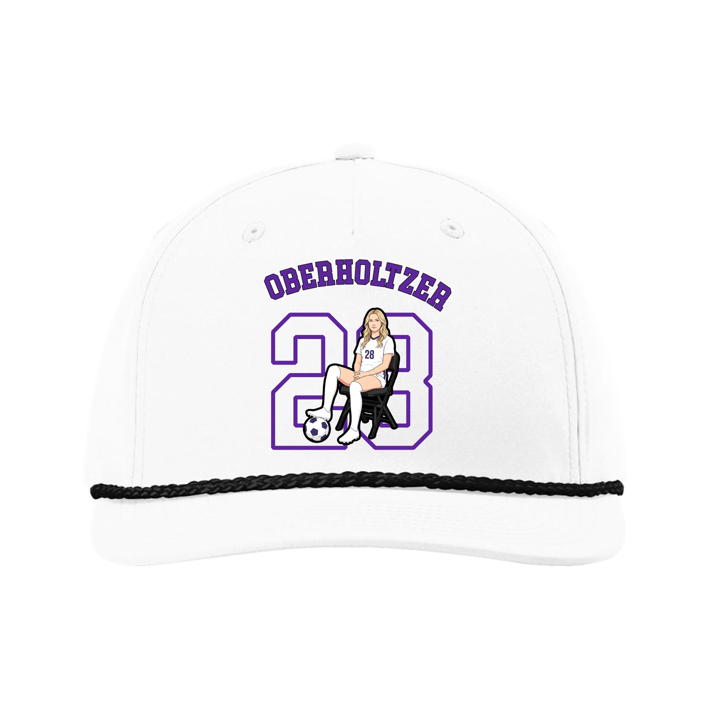 Five-Panel Classic Rope Cap — Shirsey Arch in White