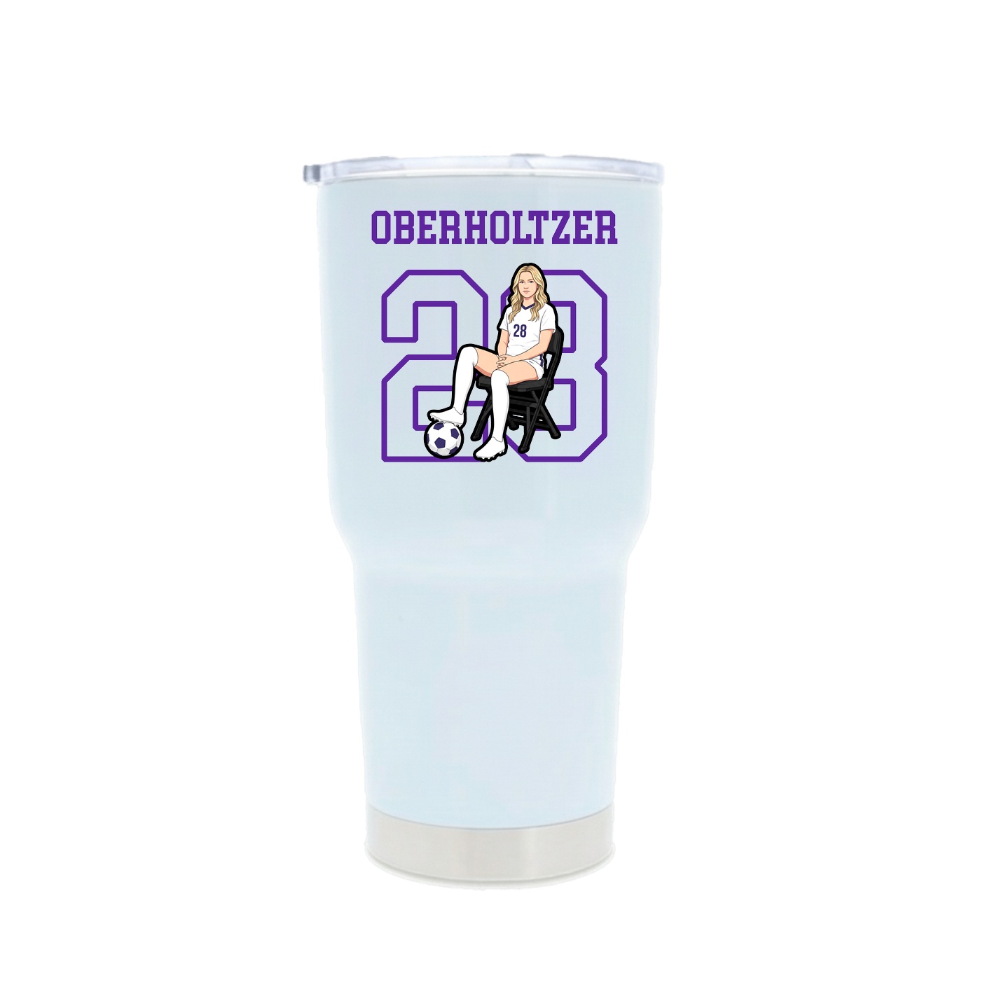 30oz Stainless Steel Tumbler — Shirsey in White