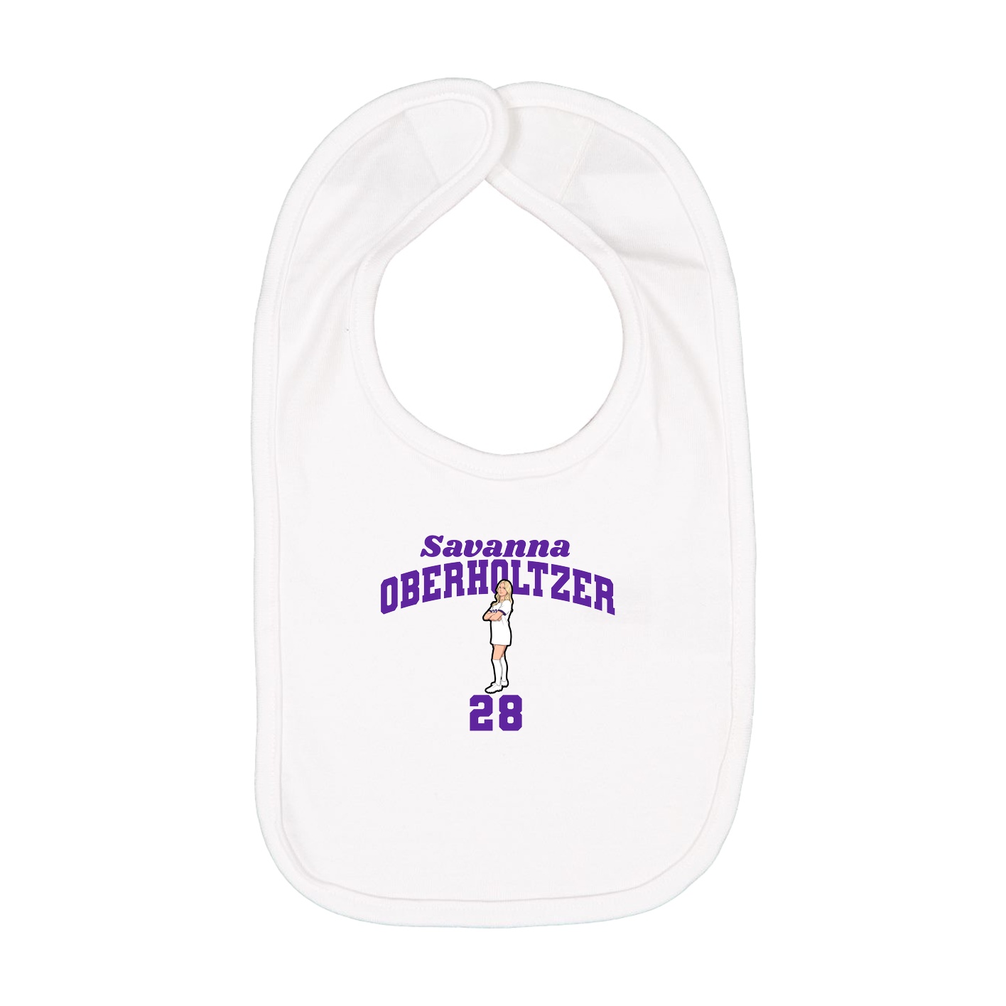 Infant Bib — Signature Arch in White
